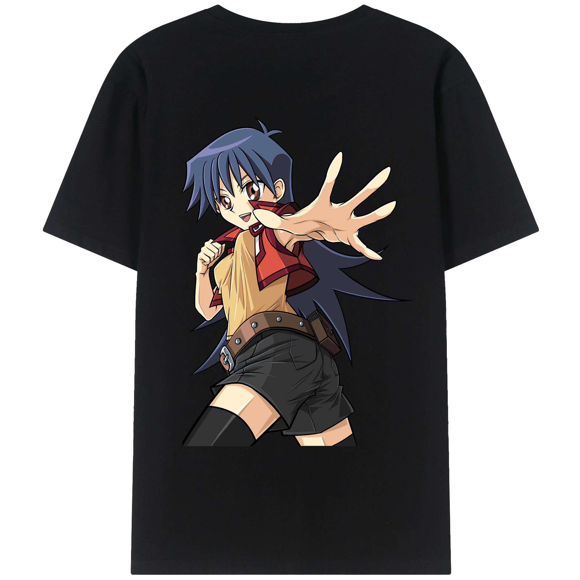 （画像用） 遊☆戯☆王 Yu-Gi-Oh! 綿100％ メンズ半袖Tシャツ（バックプリント） 通気性