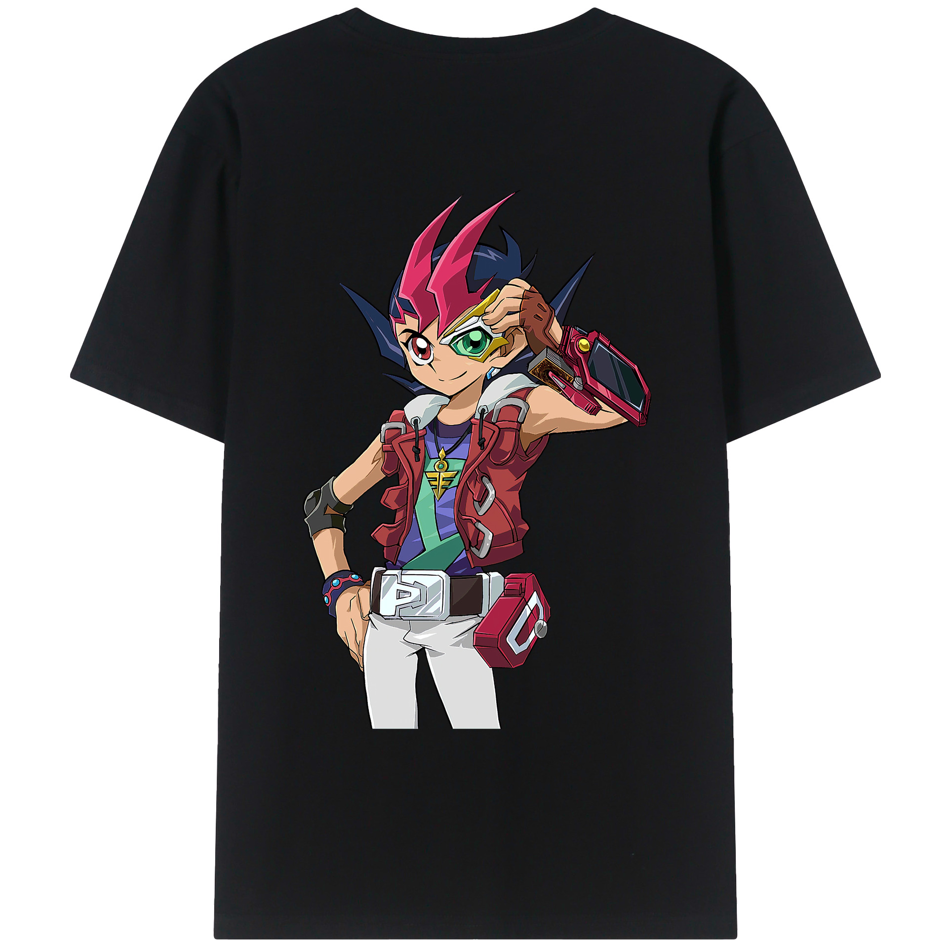 （画像用） 遊☆戯☆王 Yu-Gi-Oh! 綿100％ メンズ半袖Tシャツ（バックプリント） 通気性