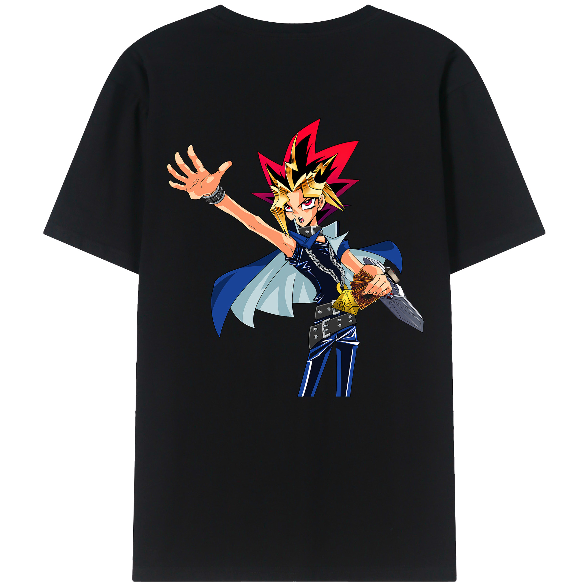 （画像用） 遊☆戯☆王 Yu-Gi-Oh! 綿100％ メンズ半袖Tシャツ（バックプリント） 通気性