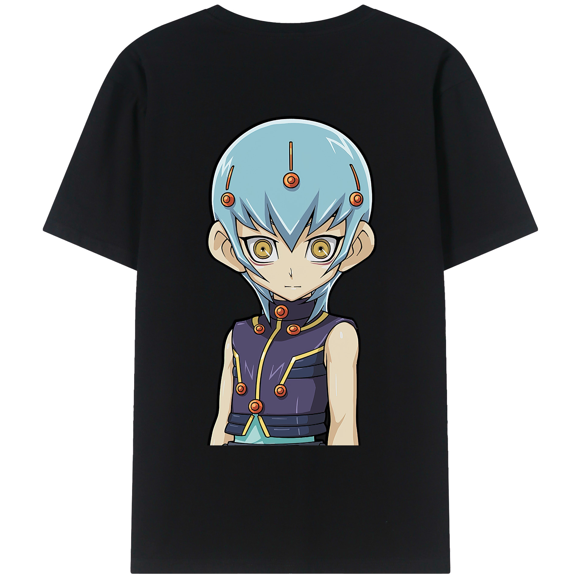 （画像用） 遊☆戯☆王 Yu-Gi-Oh! 綿100％ メンズ半袖Tシャツ（バックプリント） 通気性