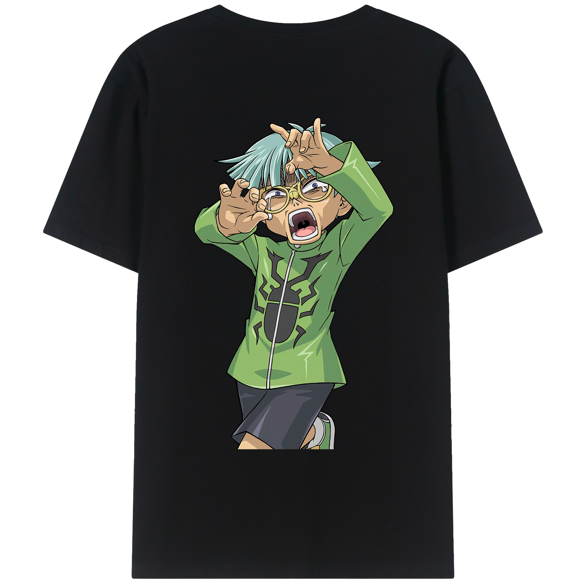 （画像用） 遊☆戯☆王 Yu-Gi-Oh! 綿100％ メンズ半袖Tシャツ（バックプリント） 通気性
