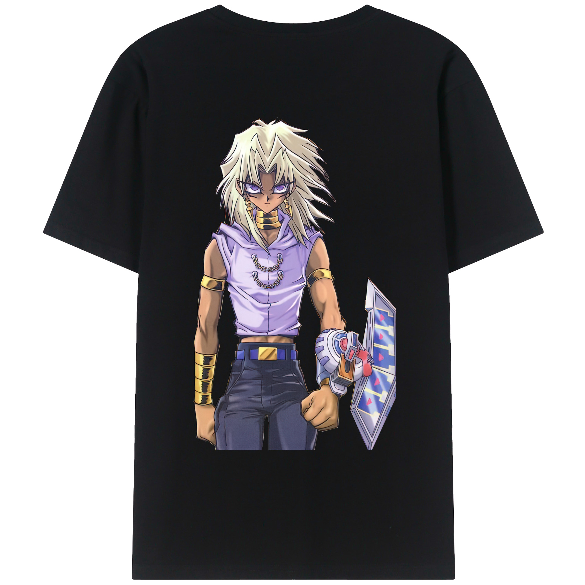 （画像用） 遊☆戯☆王 Yu-Gi-Oh! 綿100％ メンズ半袖Tシャツ（バックプリント） 通気性