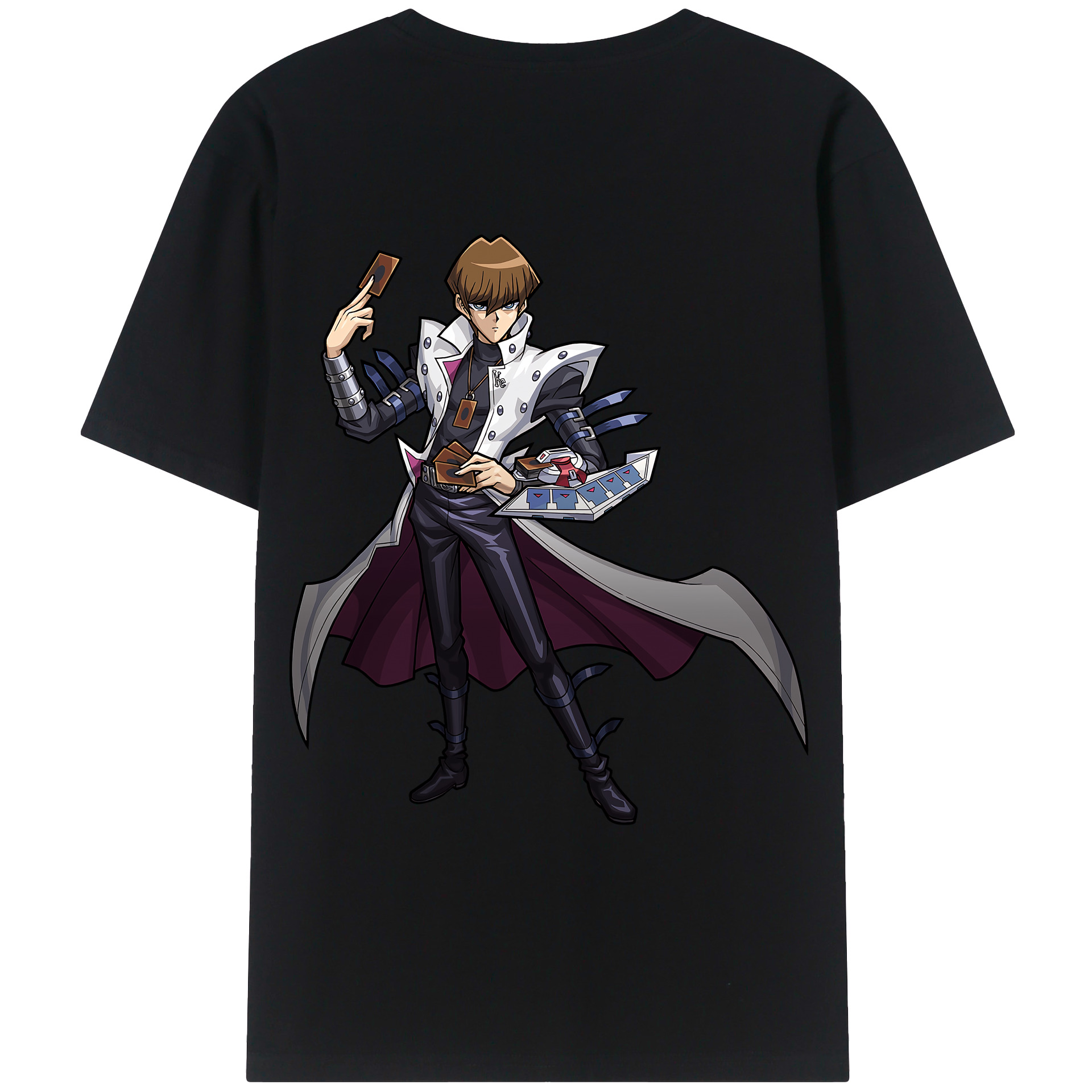 （画像用） 遊☆戯☆王 Yu-Gi-Oh! 綿100％ メンズ半袖Tシャツ（バックプリント） 通気性
