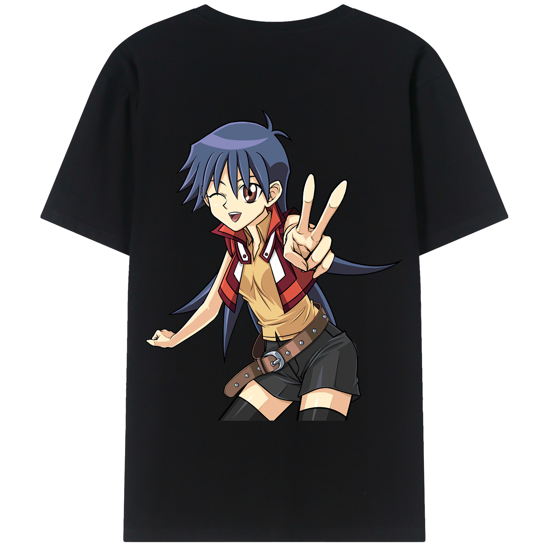 （画像用） 遊☆戯☆王 Yu-Gi-Oh! 綿100％ メンズ半袖Tシャツ（バックプリント） 通気性