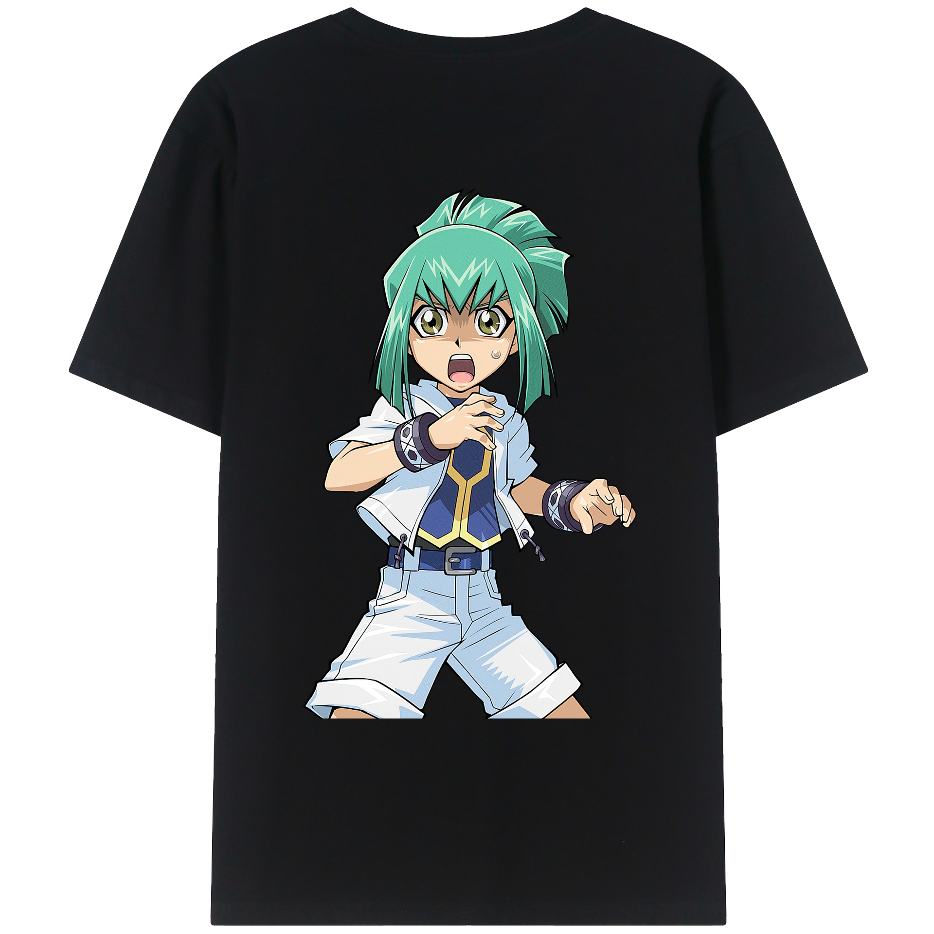 （画像用） 遊☆戯☆王 Yu-Gi-Oh! 綿100％ メンズ半袖Tシャツ（バックプリント） 通気性