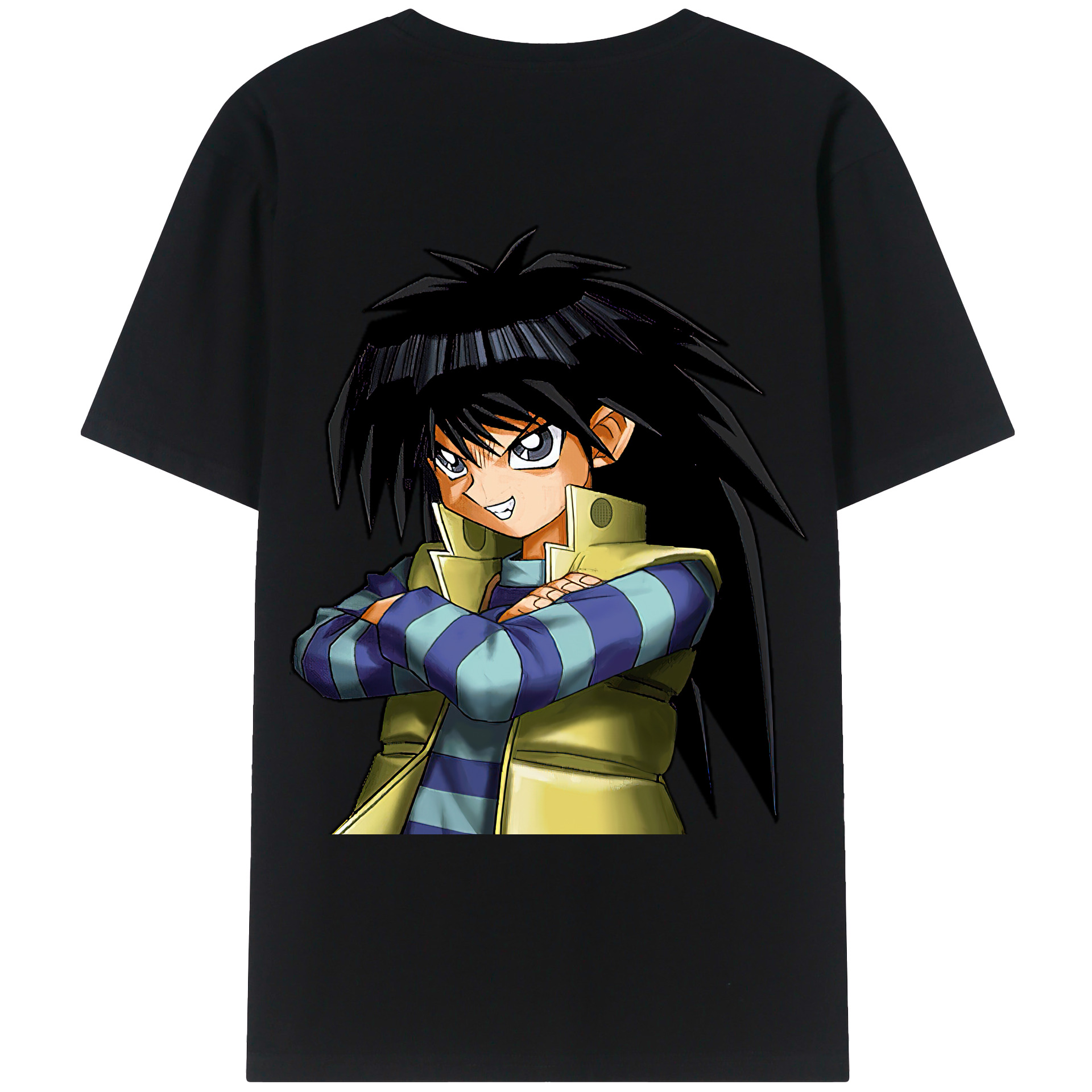 （画像用） 遊☆戯☆王 Yu-Gi-Oh! 綿100％ メンズ半袖Tシャツ（バックプリント） 通気性