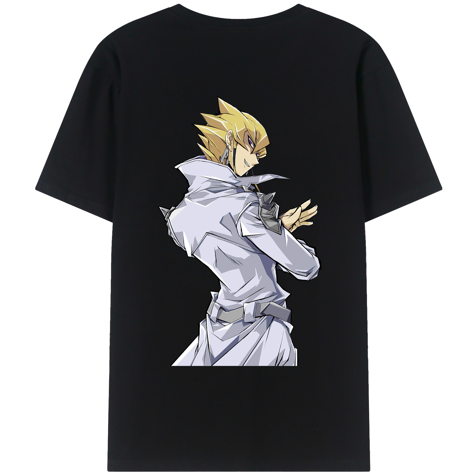 （画像用） 遊☆戯☆王 Yu-Gi-Oh! 綿100％ メンズ半袖Tシャツ（バックプリント） 通気性