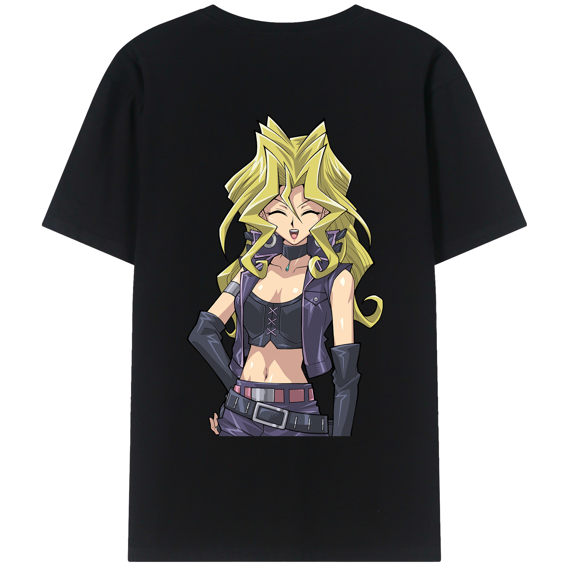 （画像用） 遊☆戯☆王 Yu-Gi-Oh! 綿100％ メンズ半袖Tシャツ（バックプリント） 通気性