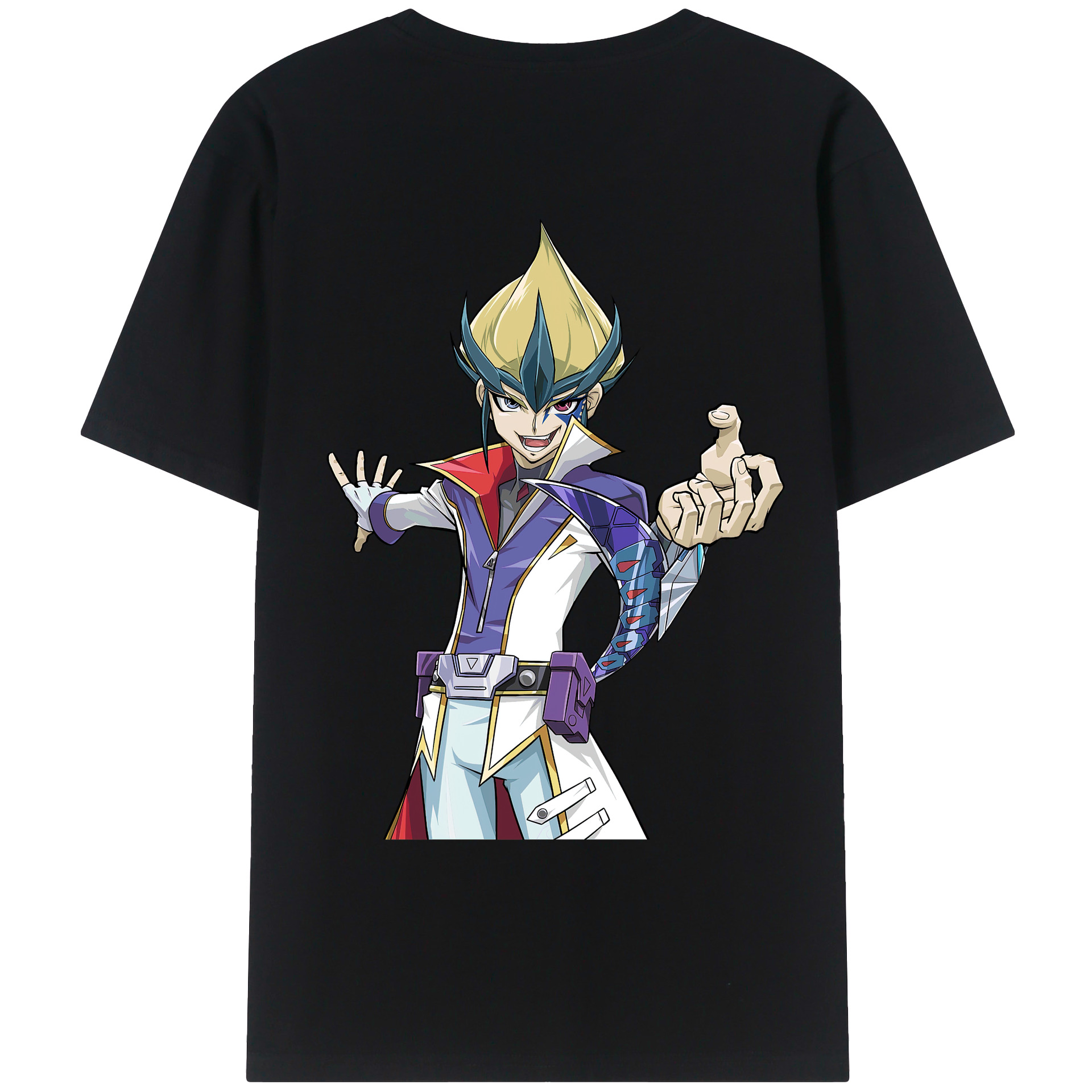 （画像用） 遊☆戯☆王 Yu-Gi-Oh! 綿100％ メンズ半袖Tシャツ（バックプリント） 通気性