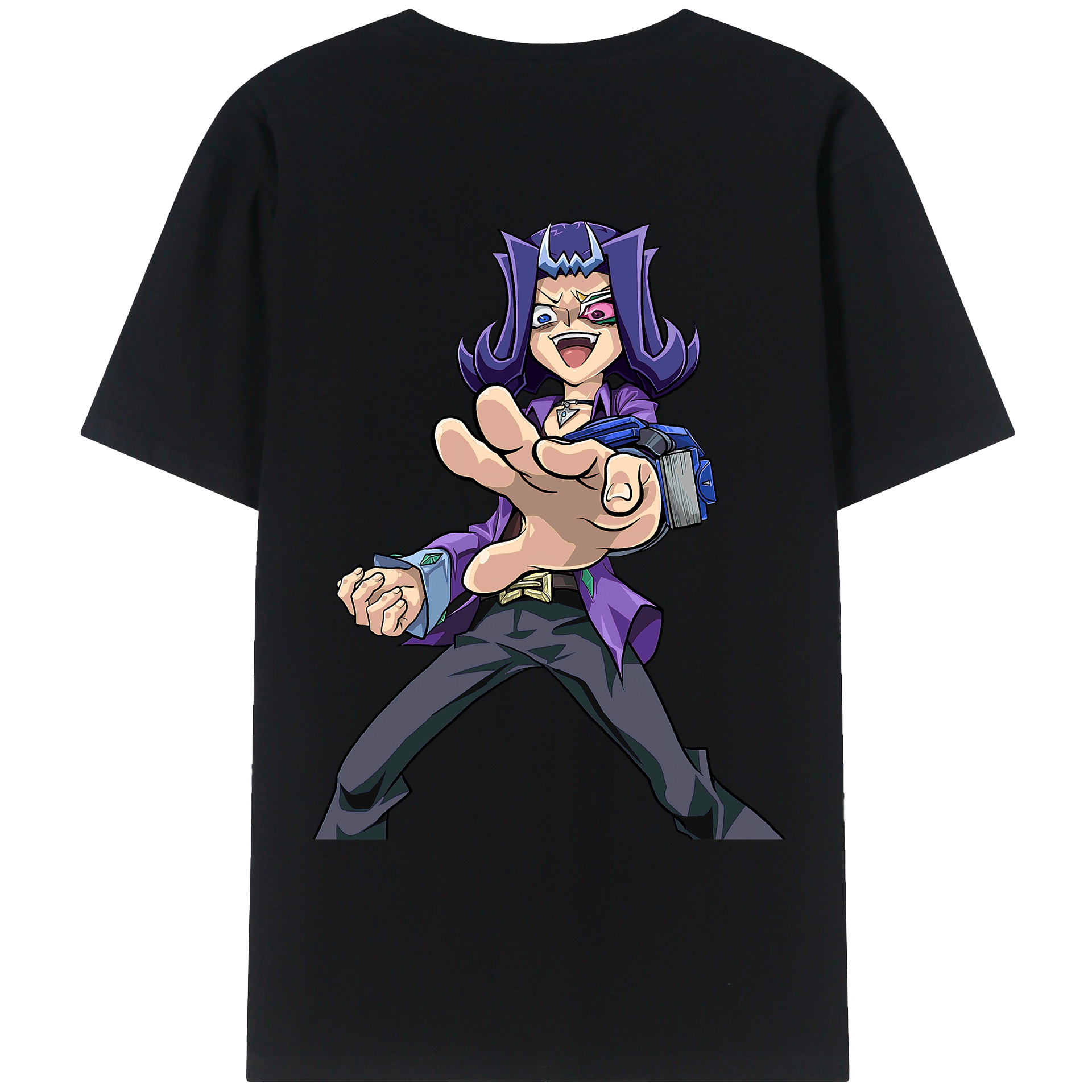 （画像用） 遊☆戯☆王 Yu-Gi-Oh! 綿100％ メンズ半袖Tシャツ（バックプリント） 通気性