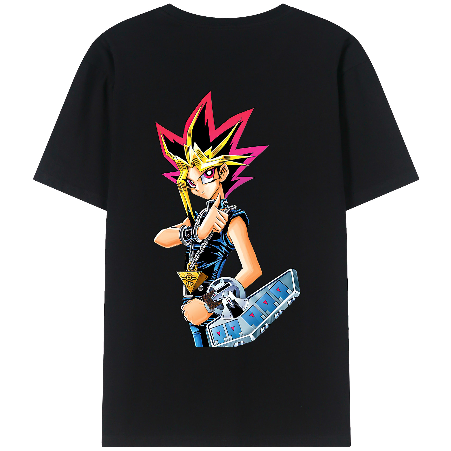 （画像用） 遊☆戯☆王 Yu-Gi-Oh! 綿100％ メンズ半袖Tシャツ（バックプリント） 通気性