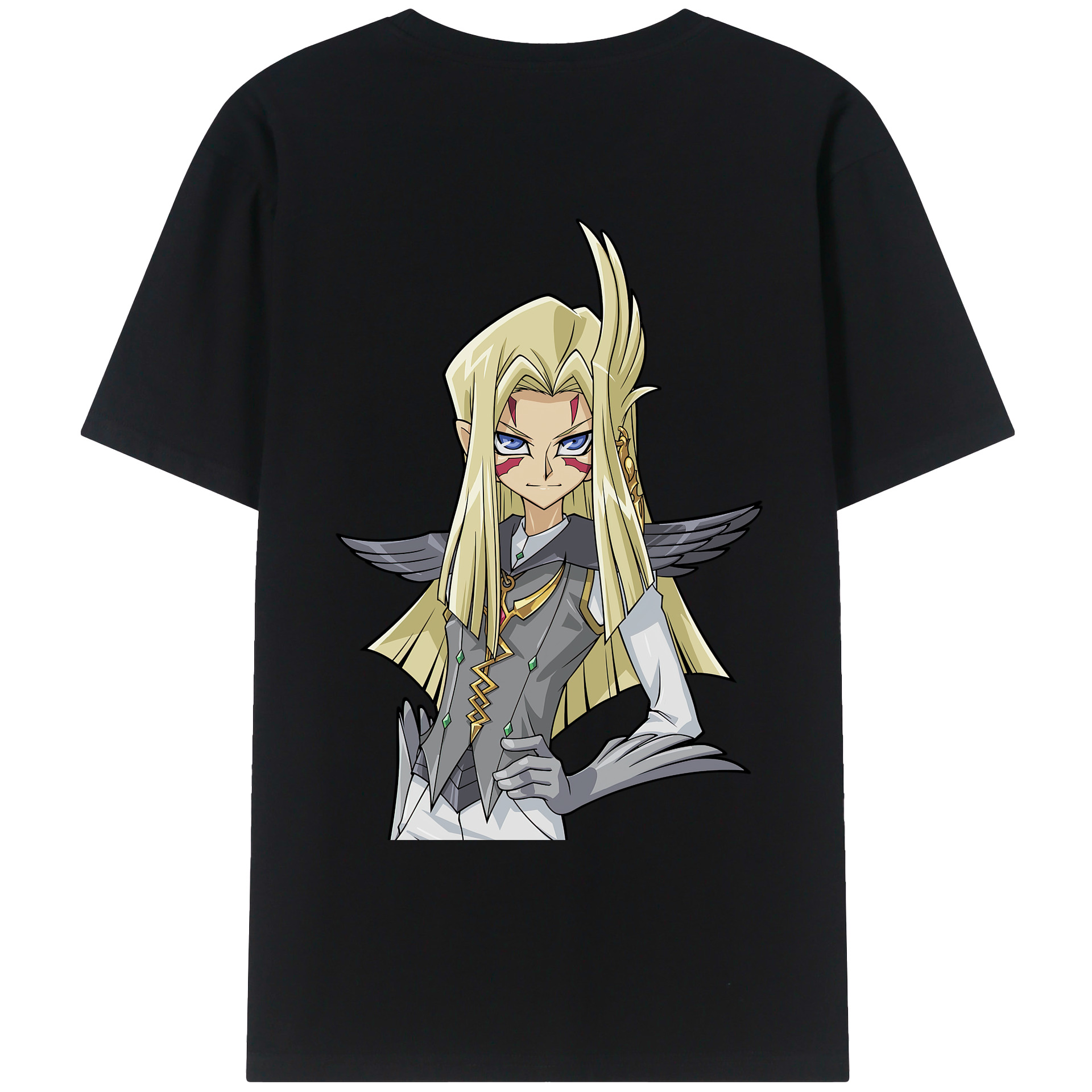（画像用） 遊☆戯☆王 Yu-Gi-Oh! 綿100％ メンズ半袖Tシャツ（バックプリント） 通気性