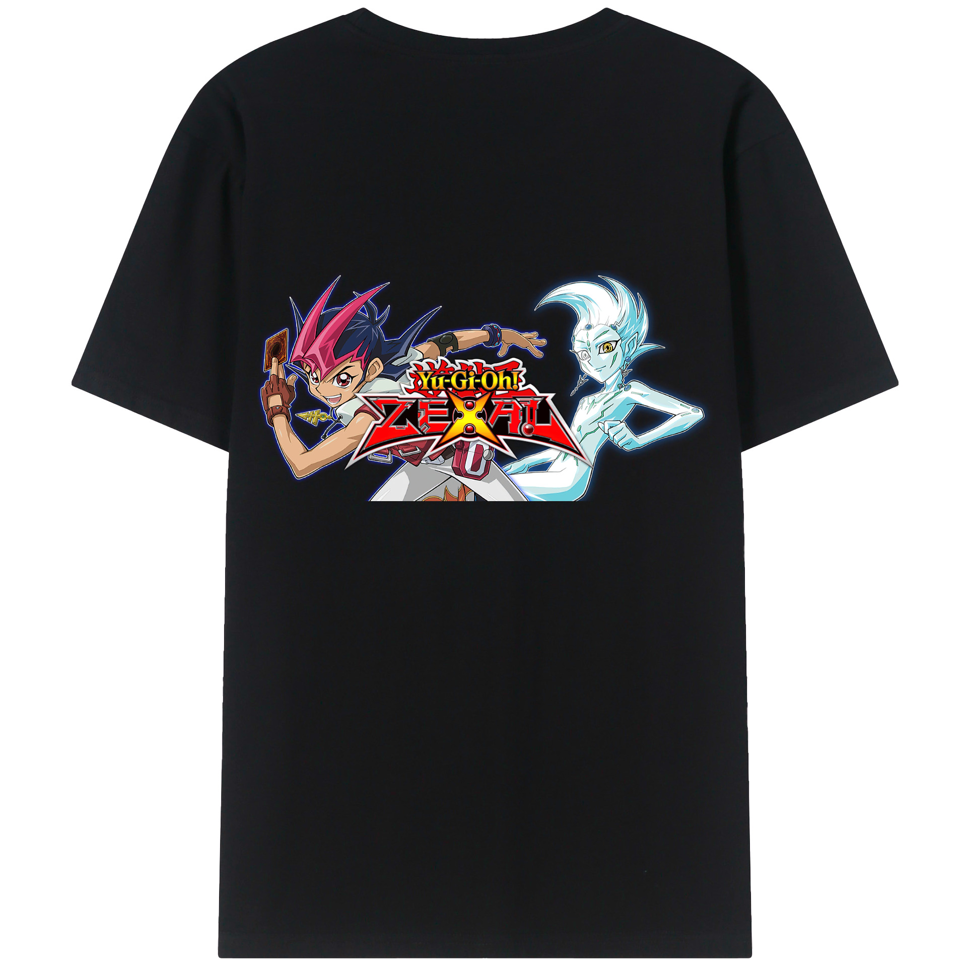 （画像用） 遊☆戯☆王 Yu-Gi-Oh! 綿100％ メンズ半袖Tシャツ（バックプリント） 通気性