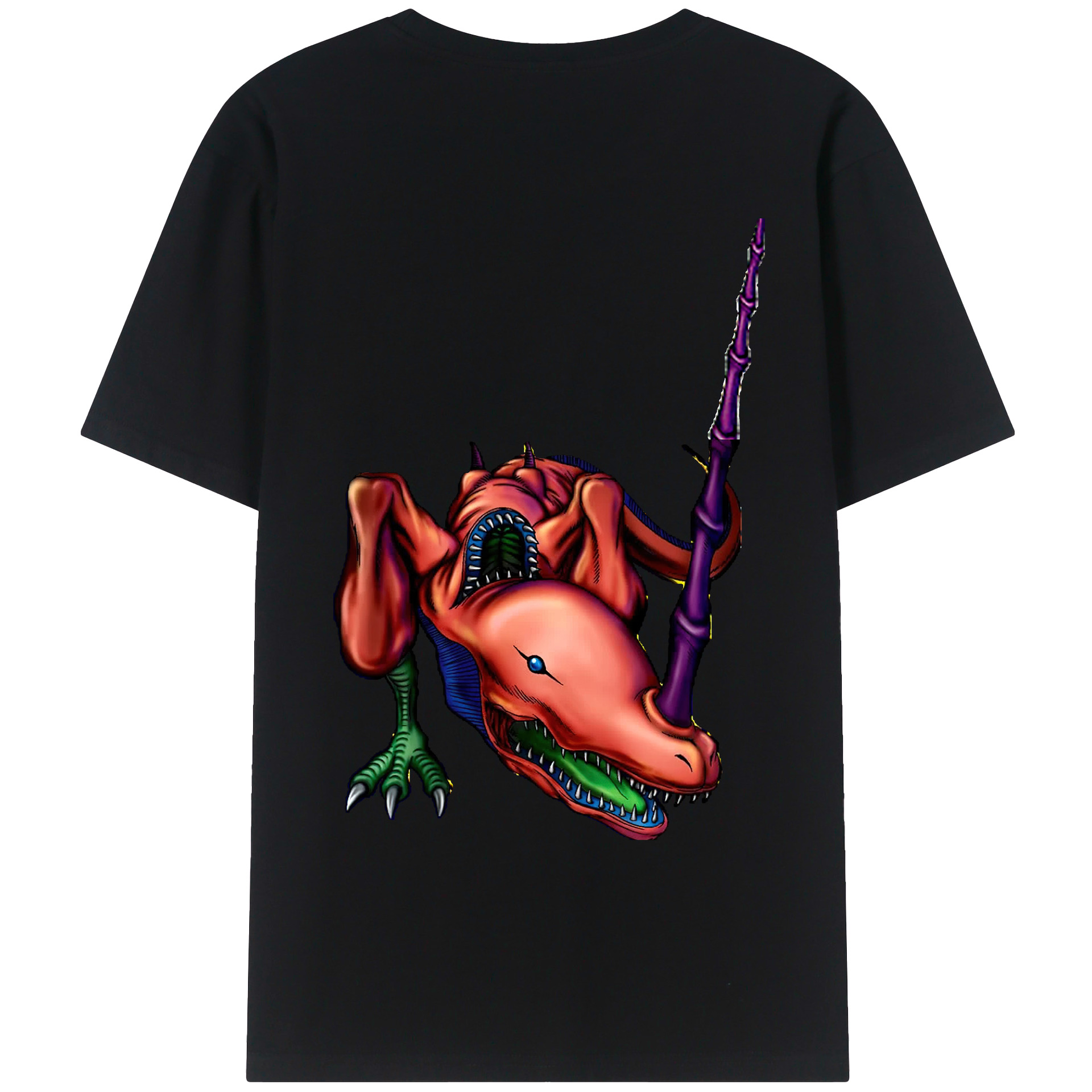 （画像用） 遊☆戯☆王 Yu-Gi-Oh! 綿100％ メンズ半袖Tシャツ（バックプリント） 通気性
