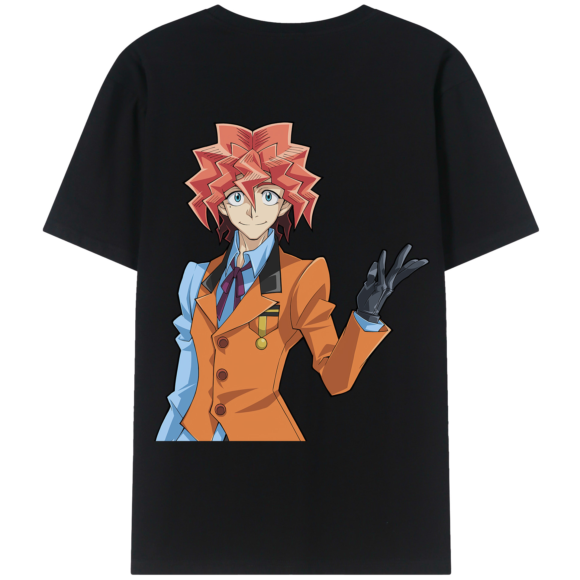 （画像用） 遊☆戯☆王 Yu-Gi-Oh! 綿100％ メンズ半袖Tシャツ（バックプリント） 通気性