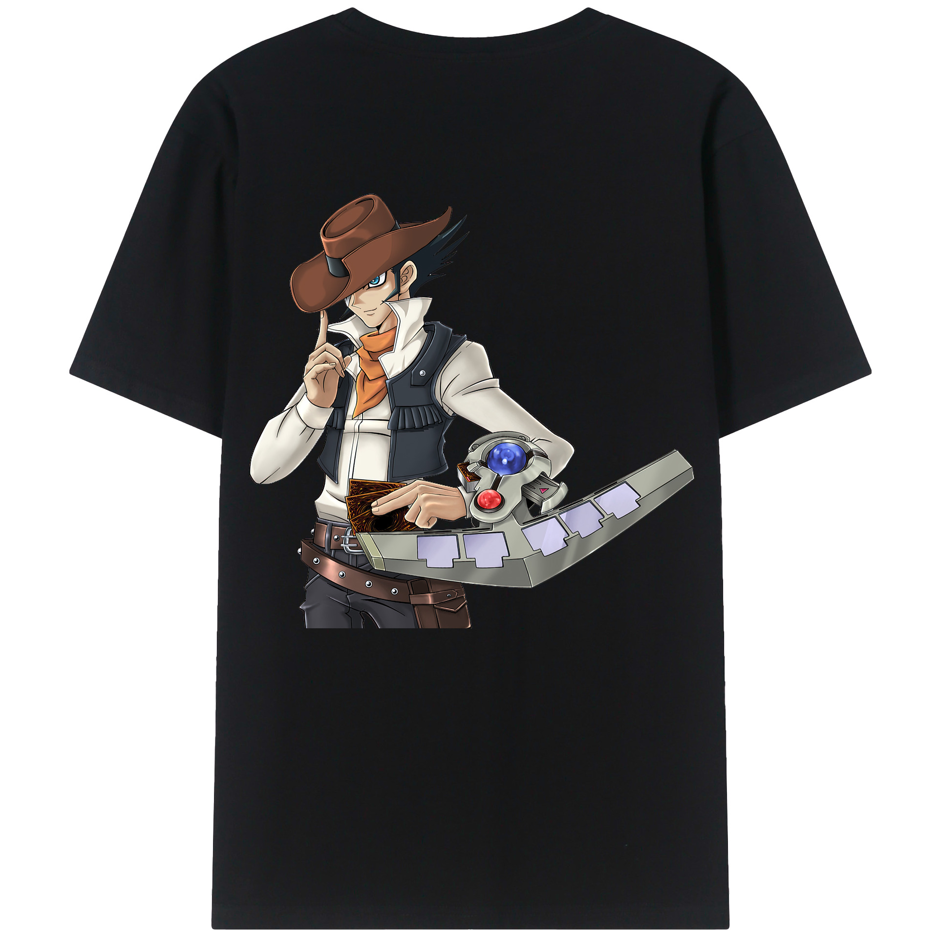 （画像用） 遊☆戯☆王 Yu-Gi-Oh! 綿100％ メンズ半袖Tシャツ（バックプリント） 通気性