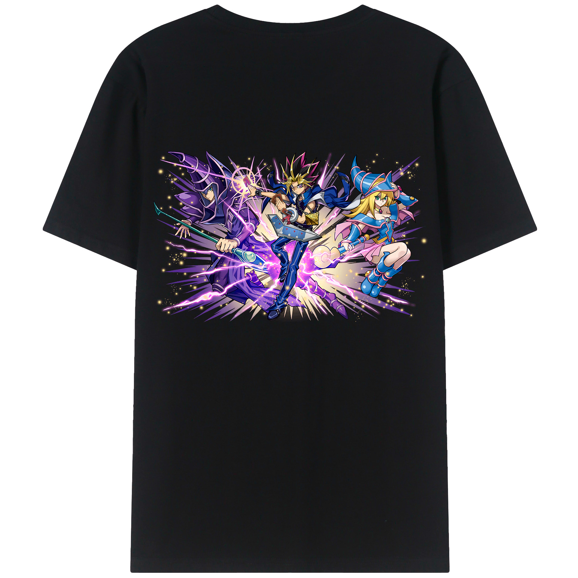 （画像用） 遊☆戯☆王 Yu-Gi-Oh! 綿100％ メンズ半袖Tシャツ（バックプリント） 通気性