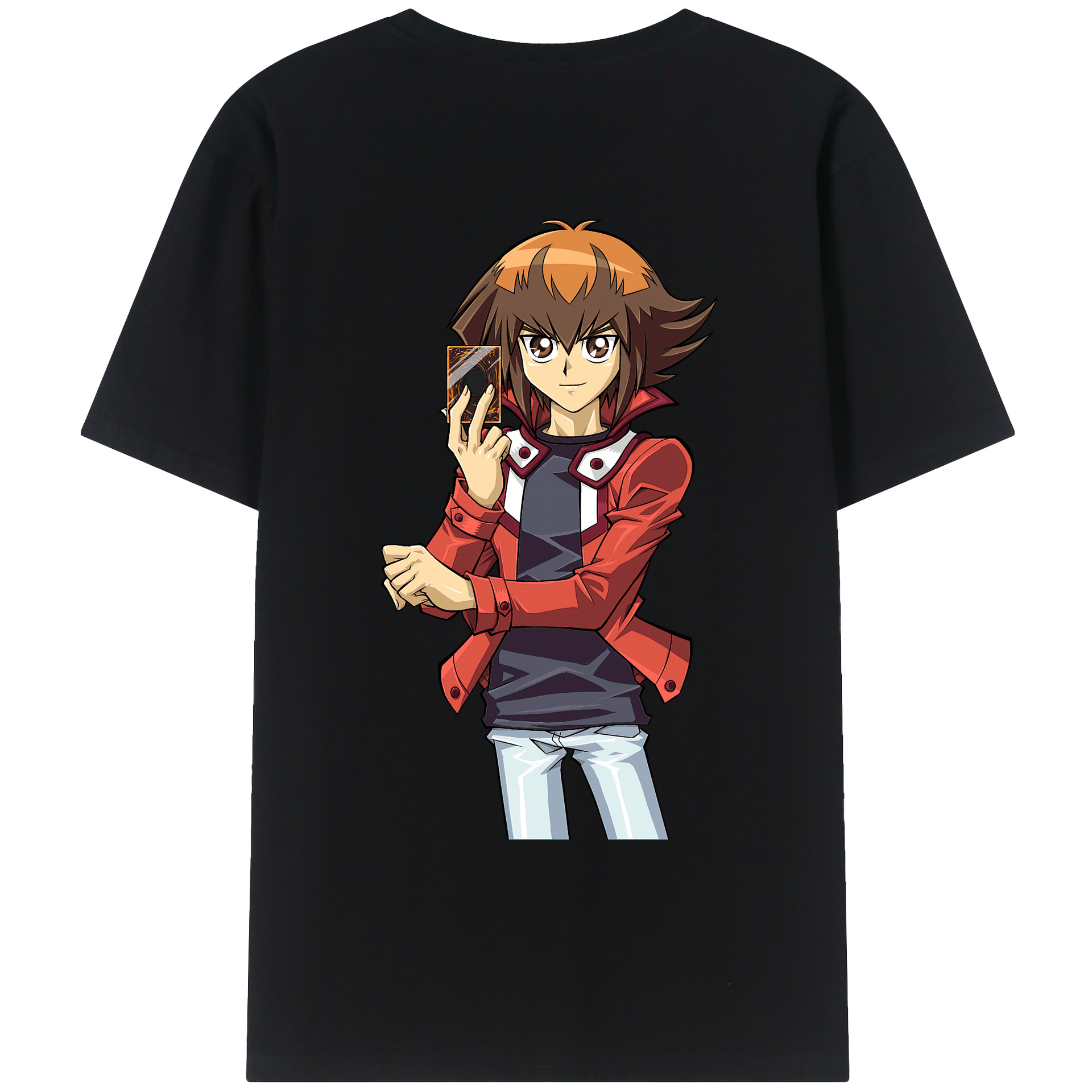 （画像用） 遊☆戯☆王 Yu-Gi-Oh! 綿100％ メンズ半袖Tシャツ（バックプリント） 通気性