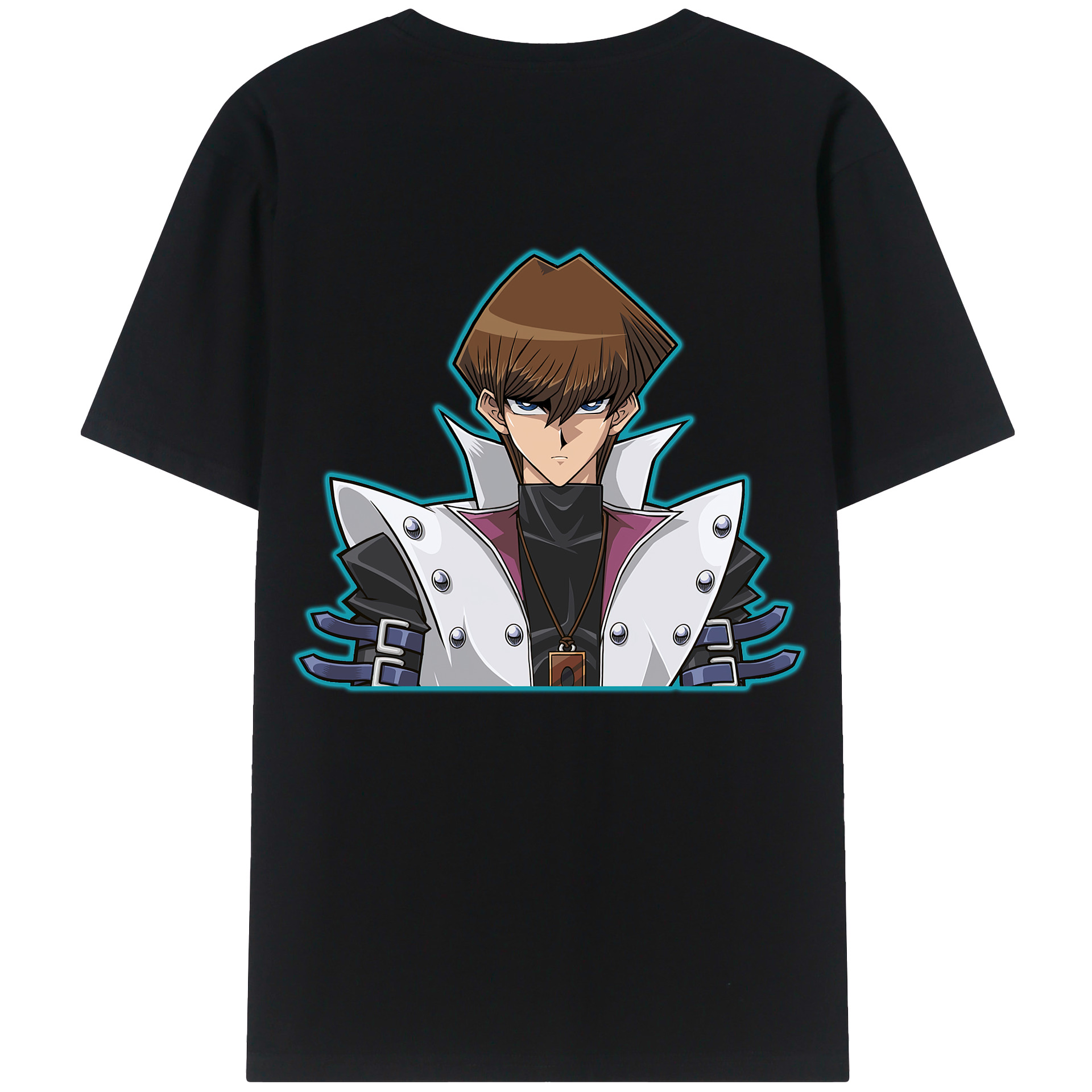 （画像用） 遊☆戯☆王 Yu-Gi-Oh! 綿100％ メンズ半袖Tシャツ（バックプリント） 通気性