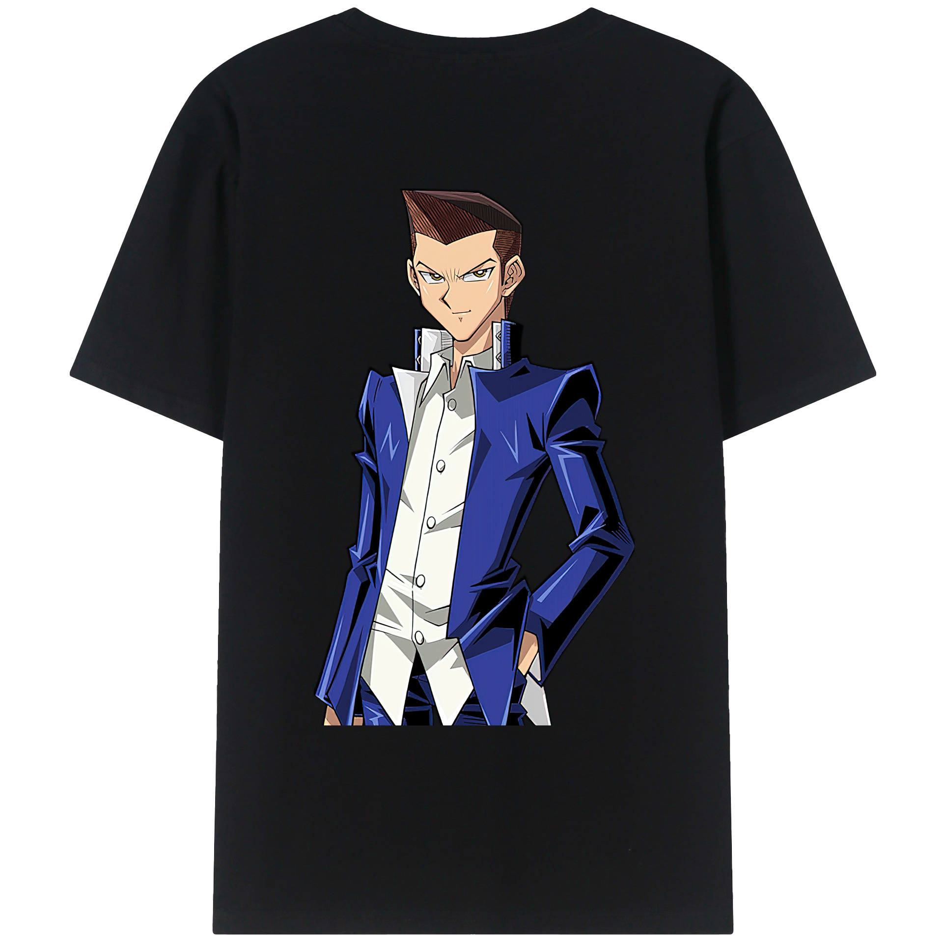 （画像用） 遊☆戯☆王 Yu-Gi-Oh! 綿100％ メンズ半袖Tシャツ（バックプリント） 通気性