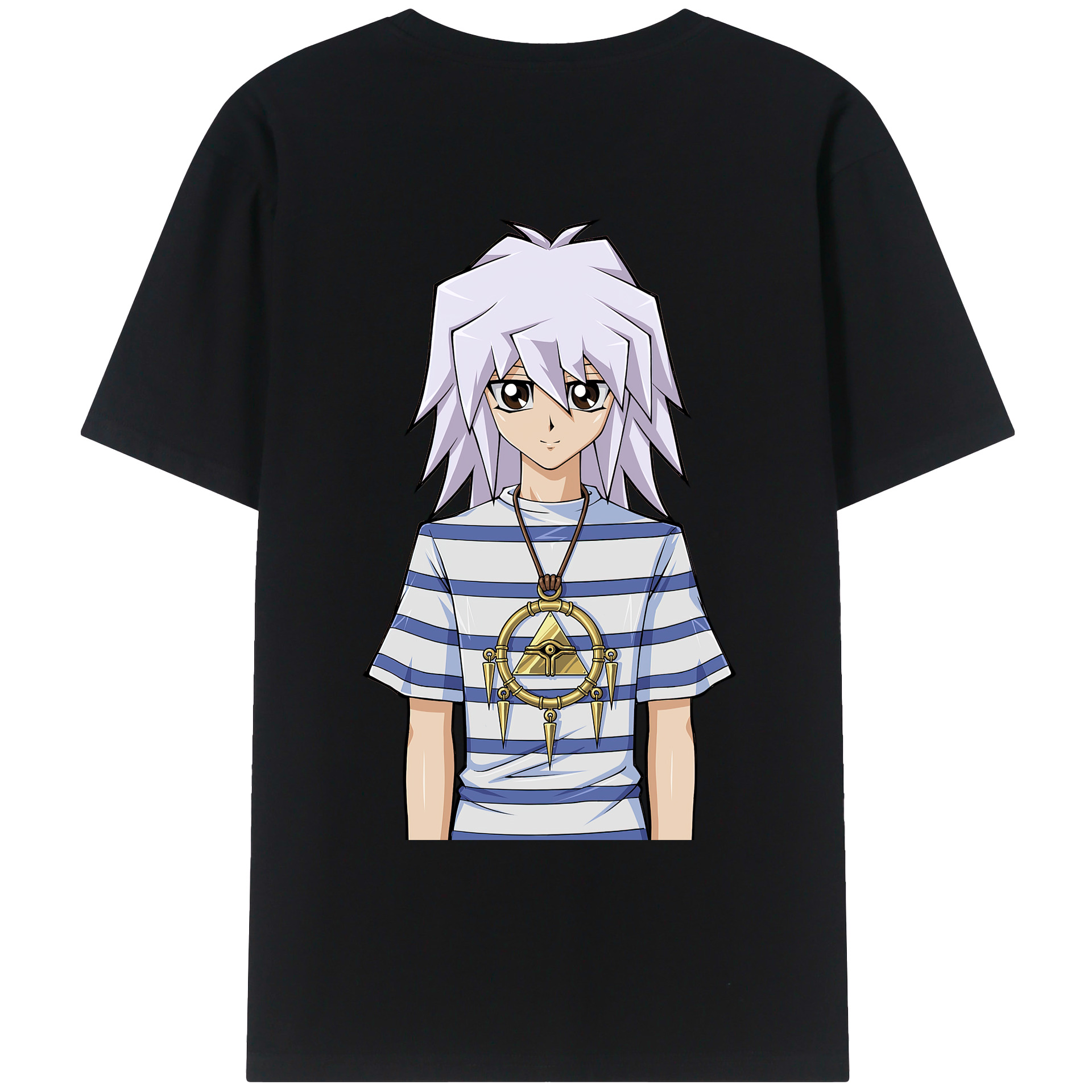 （画像用） 遊☆戯☆王 Yu-Gi-Oh! 綿100％ メンズ半袖Tシャツ（バックプリント） 通気性