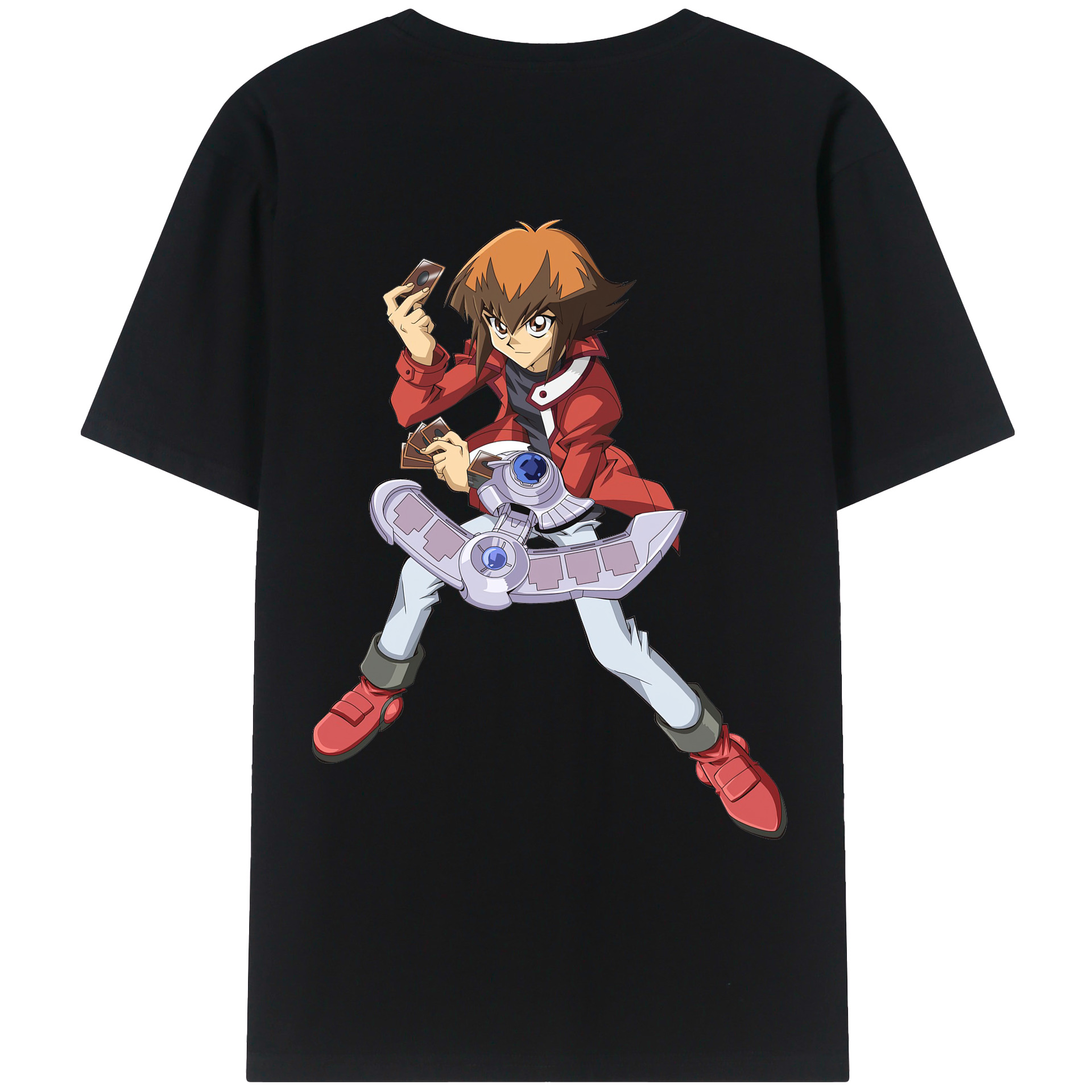 （画像用） 遊☆戯☆王 Yu-Gi-Oh! 綿100％ メンズ半袖Tシャツ（バックプリント） 通気性