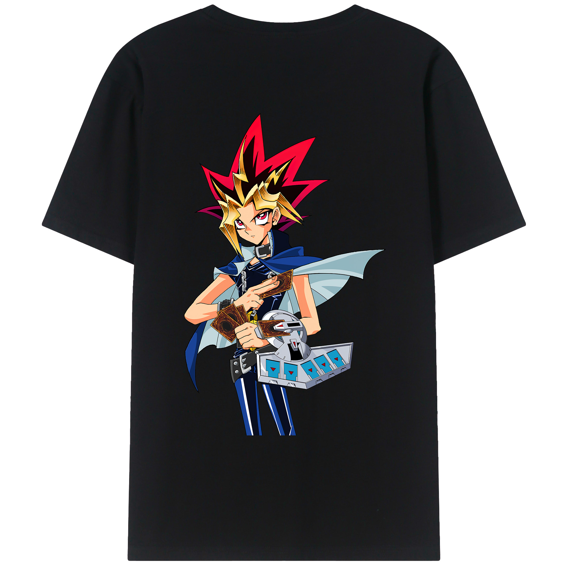 （画像用） 遊☆戯☆王 Yu-Gi-Oh! 綿100％ メンズ半袖Tシャツ（バックプリント） 通気性
