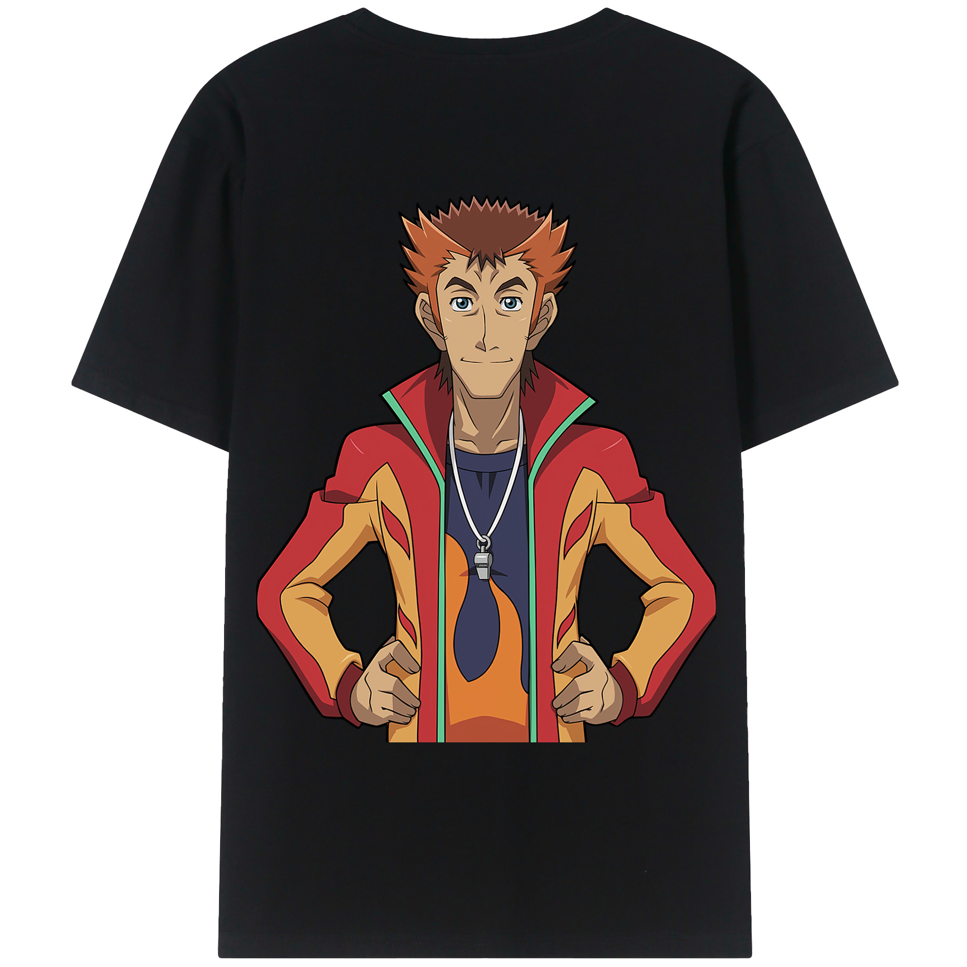 （画像用） 遊☆戯☆王 Yu-Gi-Oh! 綿100％ メンズ半袖Tシャツ（バックプリント） 通気性