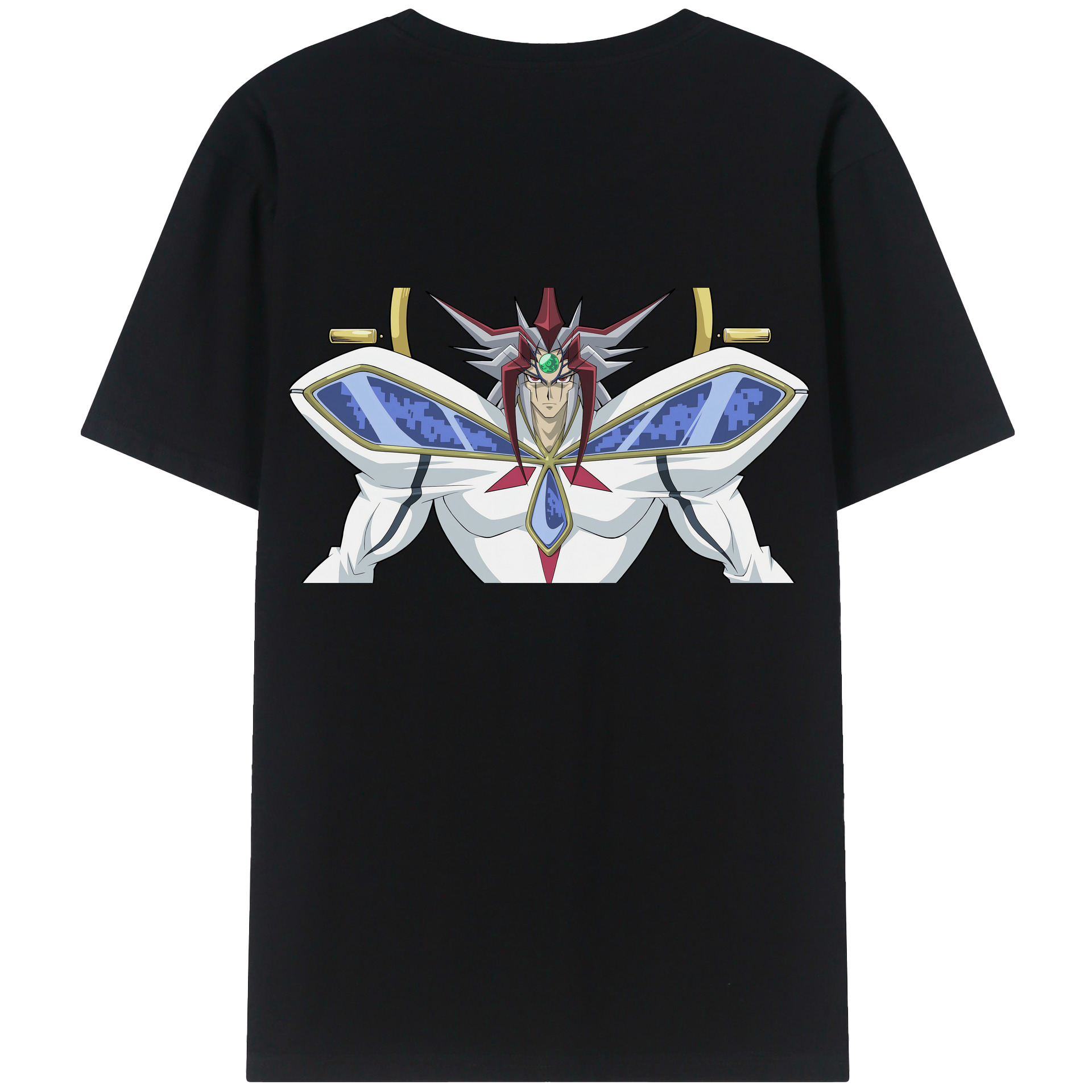 （画像用） 遊☆戯☆王 Yu-Gi-Oh! 綿100％ メンズ半袖Tシャツ（バックプリント） 通気性