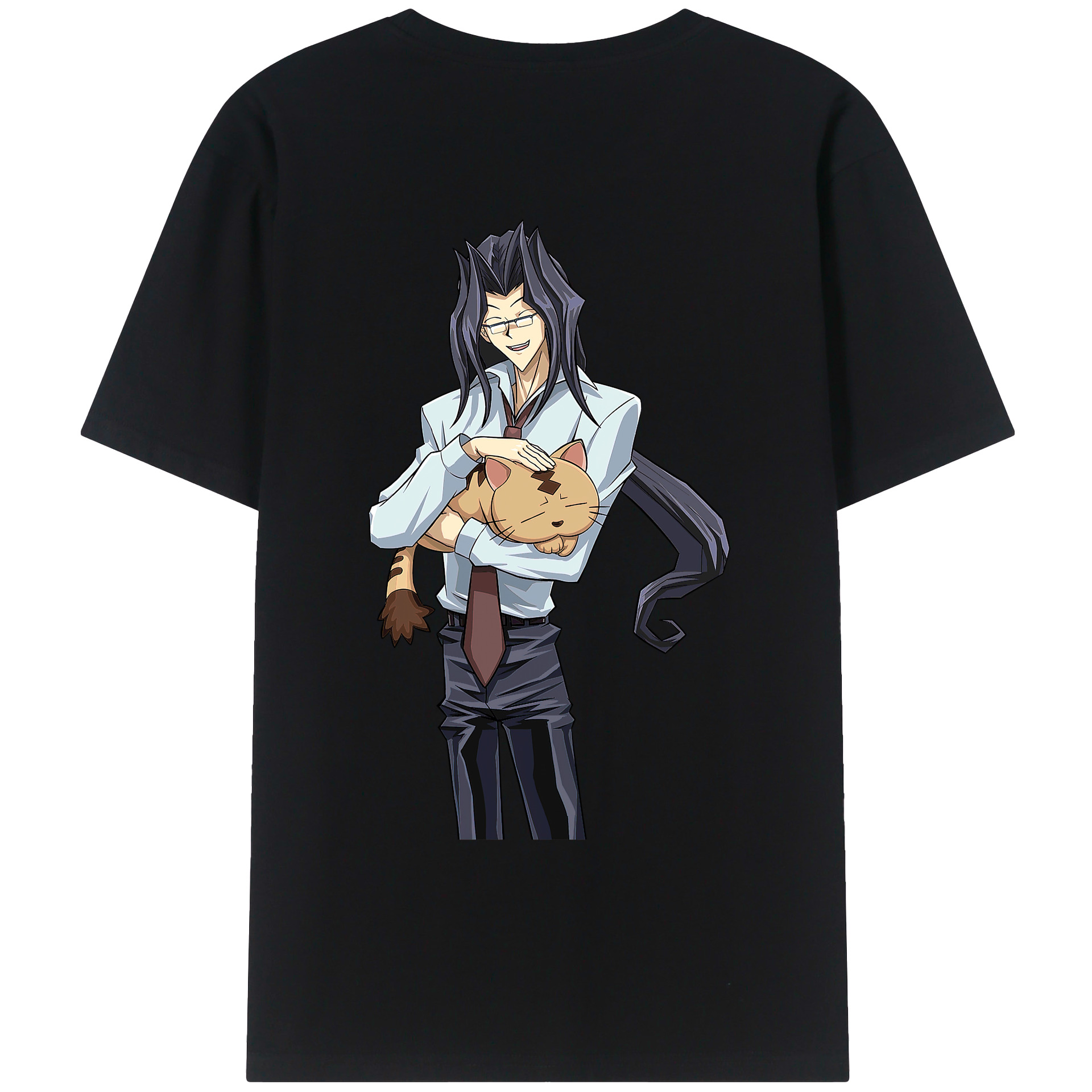 （画像用） 遊☆戯☆王 Yu-Gi-Oh! 綿100％ メンズ半袖Tシャツ（バックプリント） 通気性