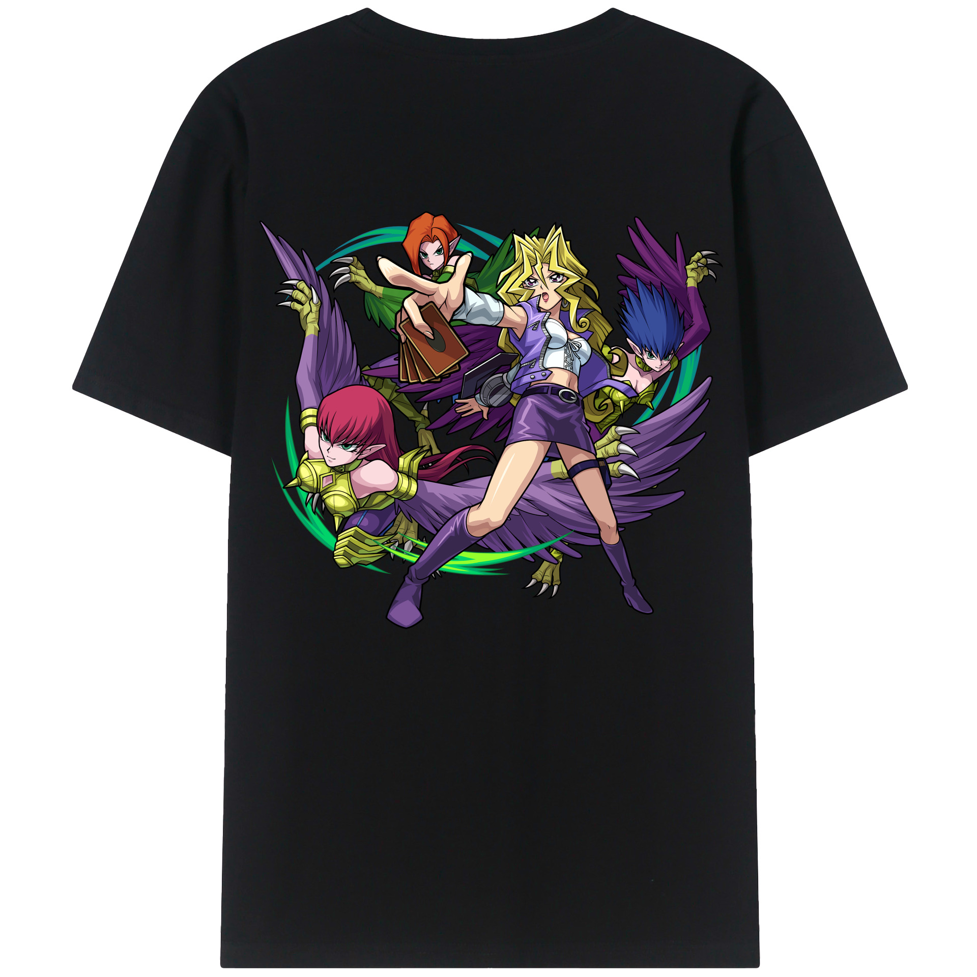 （画像用） 遊☆戯☆王 Yu-Gi-Oh! 綿100％ メンズ半袖Tシャツ（バックプリント） 通気性