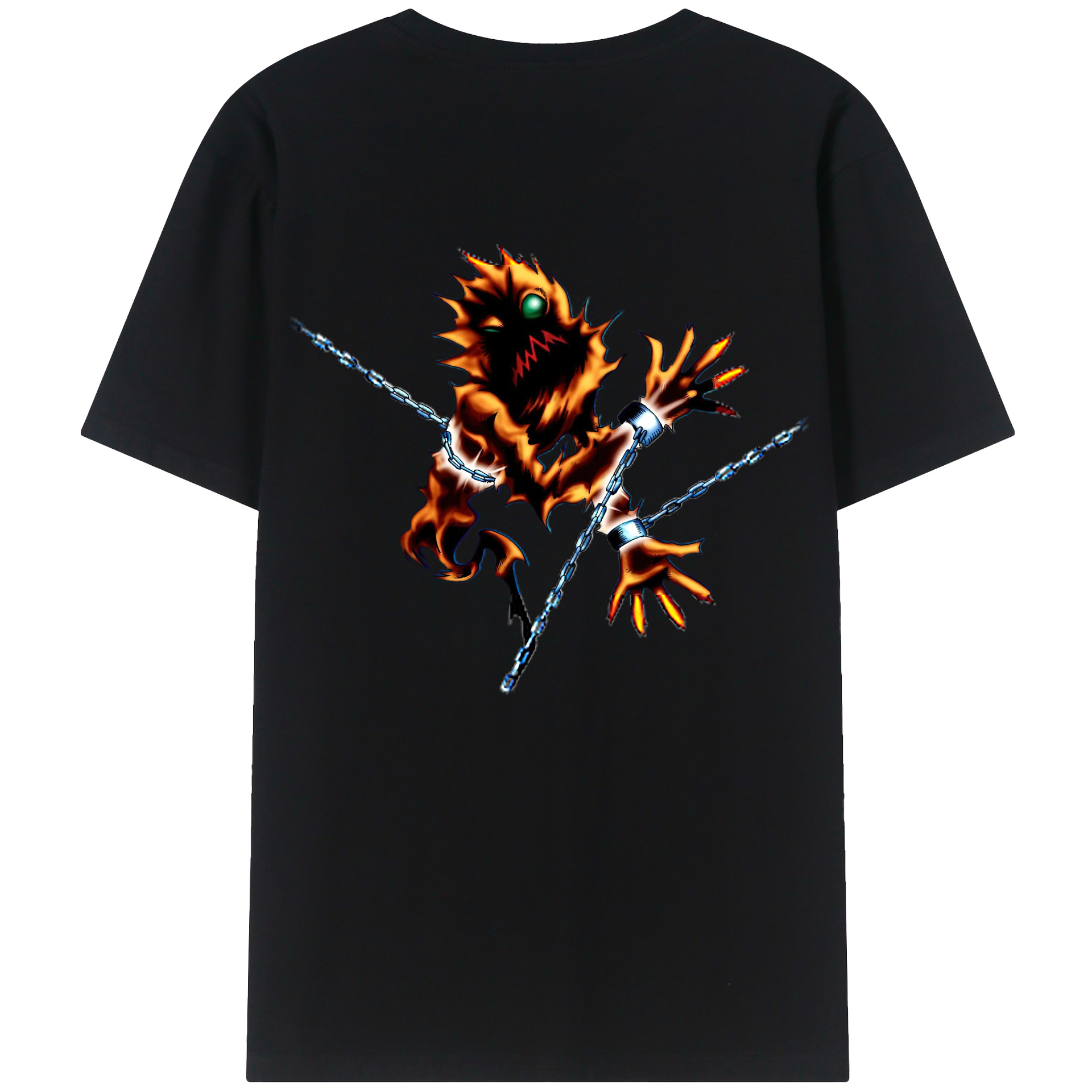（画像用） 遊☆戯☆王 Yu-Gi-Oh! 綿100％ メンズ半袖Tシャツ（バックプリント） 通気性