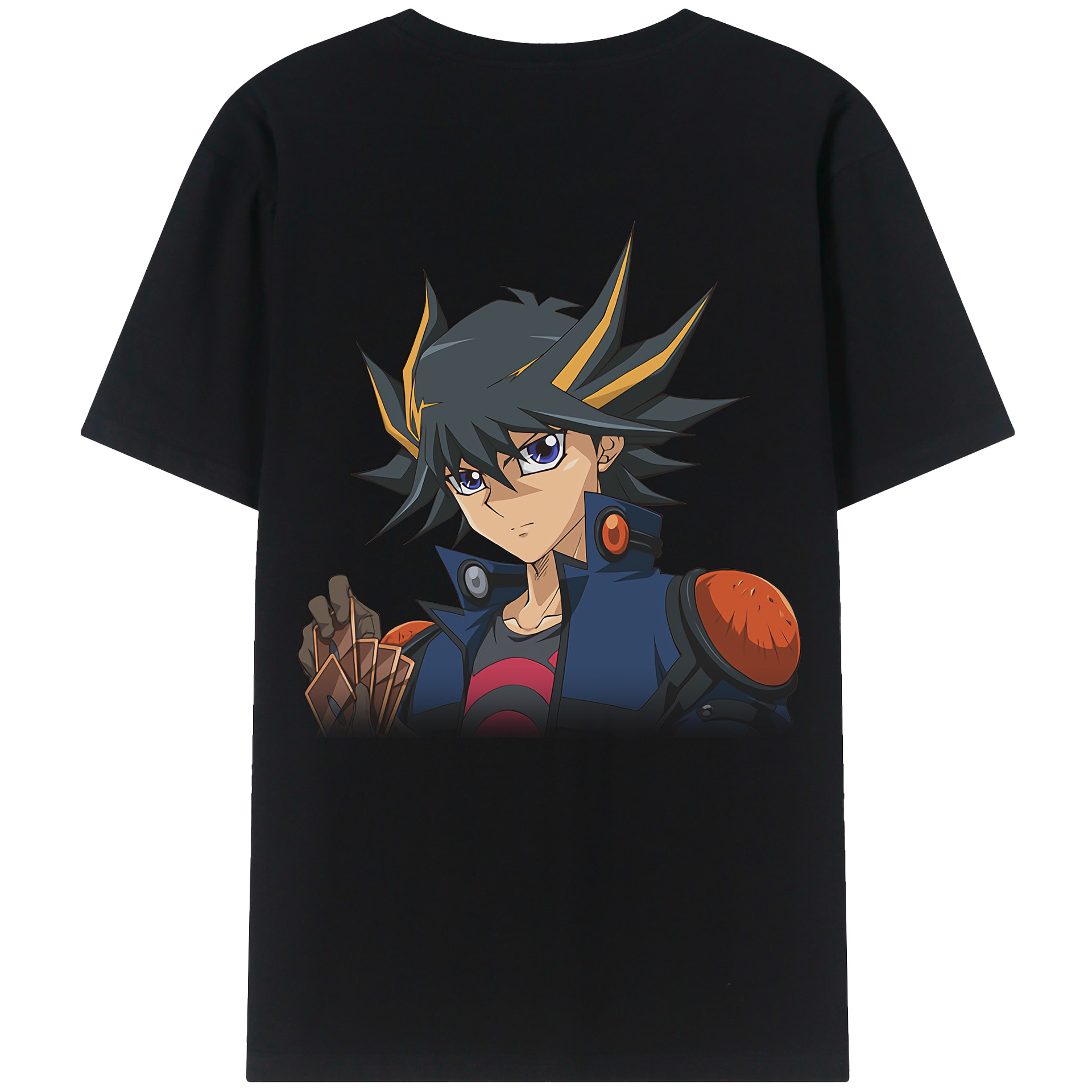 （画像用） 遊☆戯☆王 Yu-Gi-Oh! 綿100％ メンズ半袖Tシャツ（バックプリント） 通気性