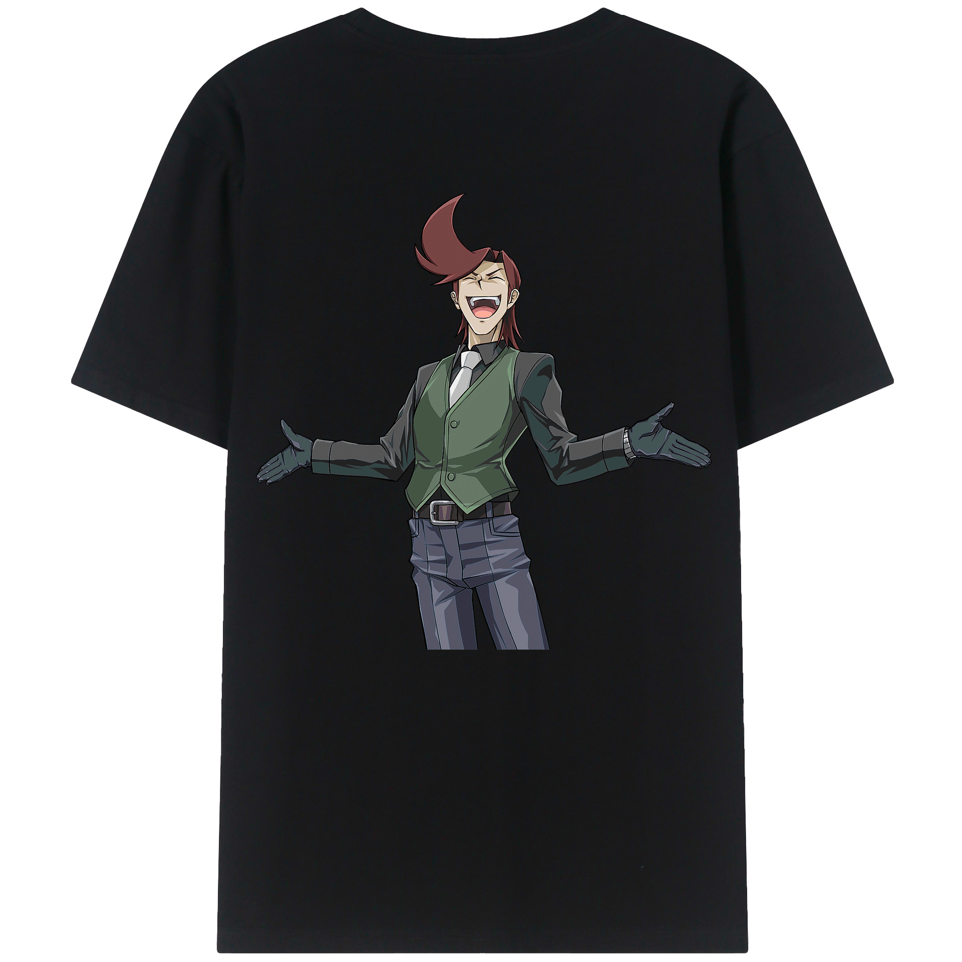 （画像用） 遊☆戯☆王 Yu-Gi-Oh! 綿100％ メンズ半袖Tシャツ（バックプリント） 通気性