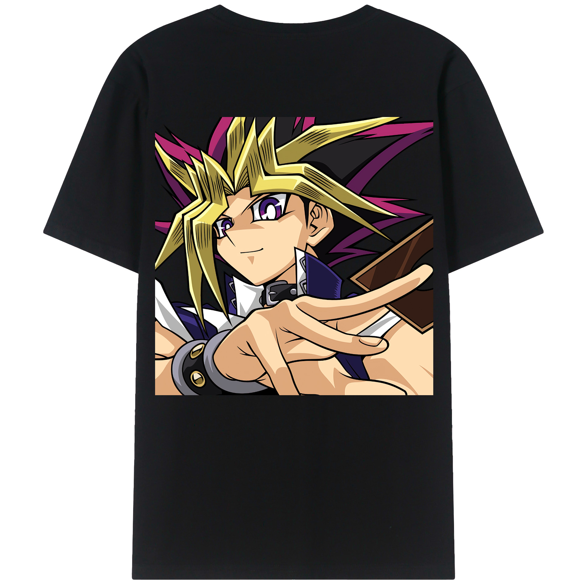 （画像用） 遊☆戯☆王 Yu-Gi-Oh! 綿100％ メンズ半袖Tシャツ（バックプリント） 通気性