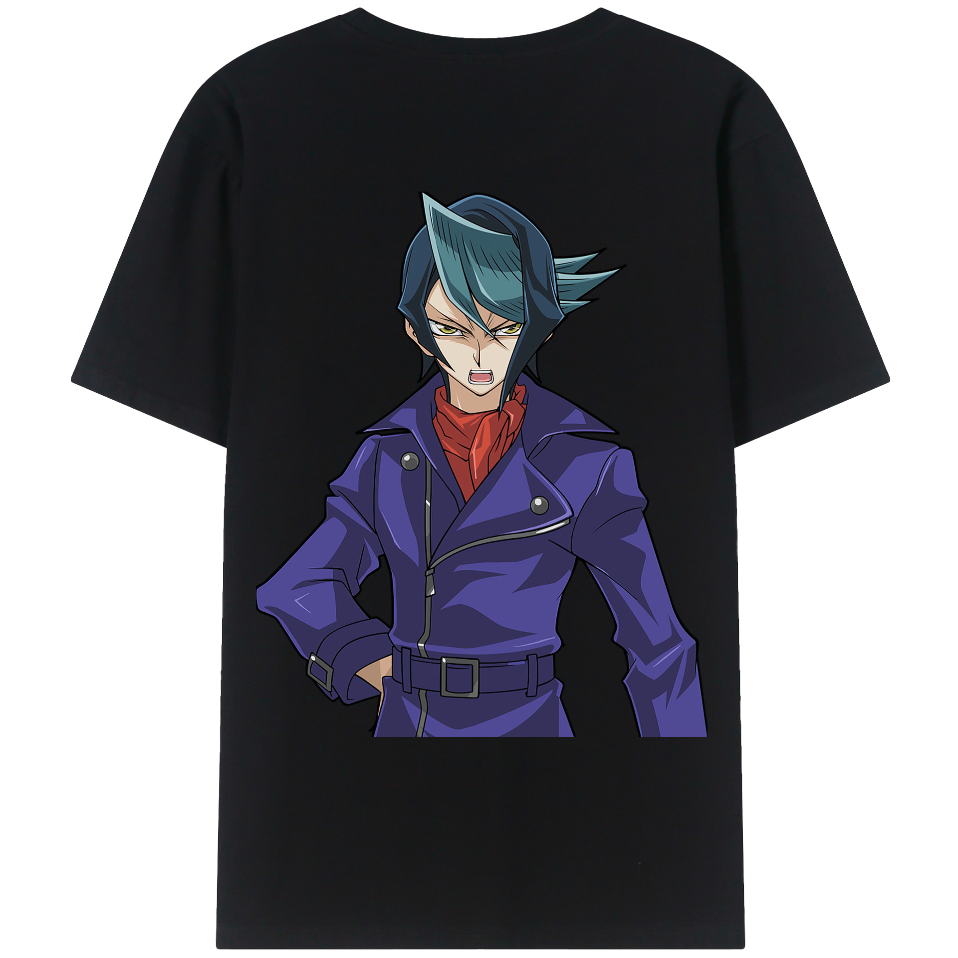 （画像用） 遊☆戯☆王 Yu-Gi-Oh! 綿100％ メンズ半袖Tシャツ（バックプリント） 通気性