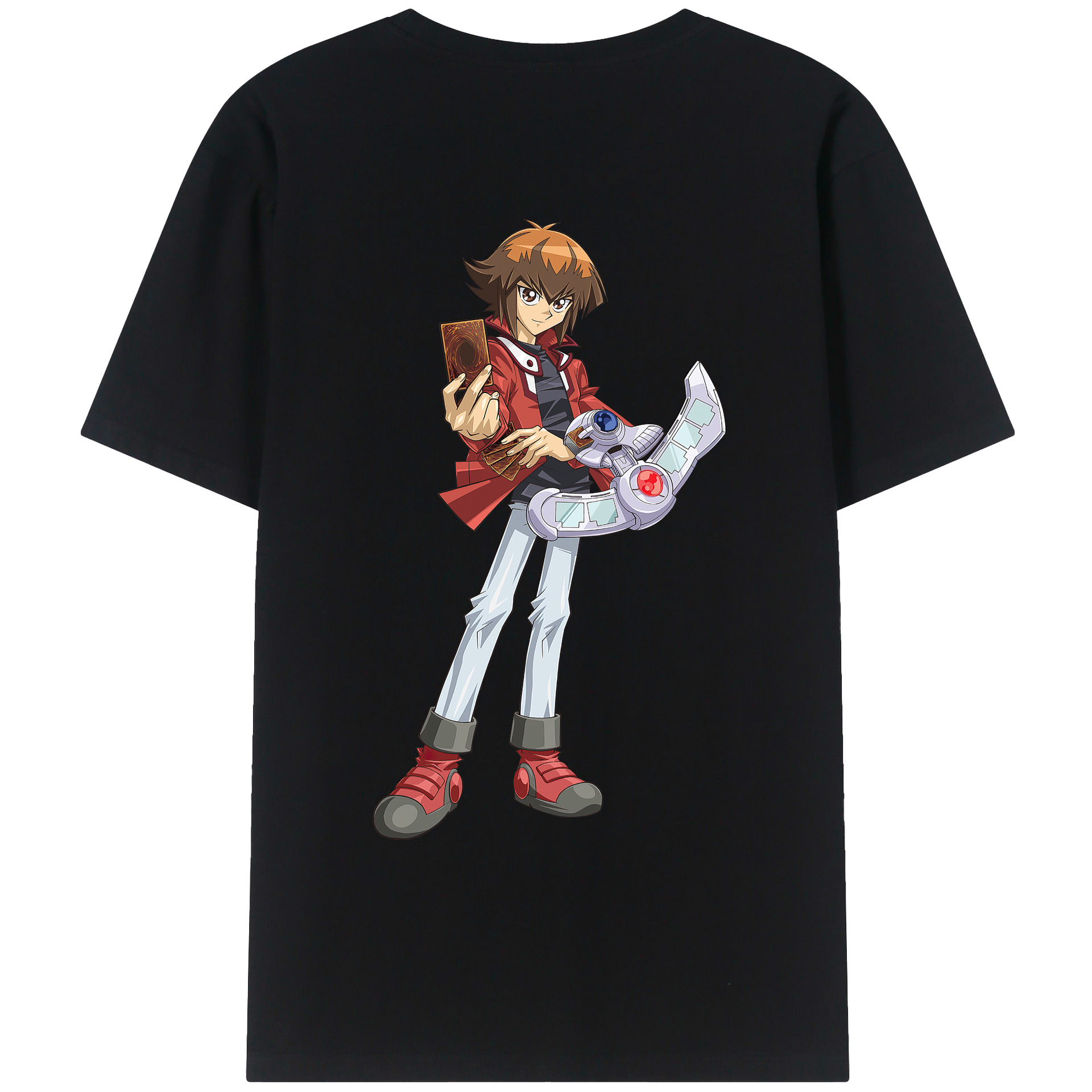 （画像用） 遊☆戯☆王 Yu-Gi-Oh! 綿100％ メンズ半袖Tシャツ（バックプリント） 通気性