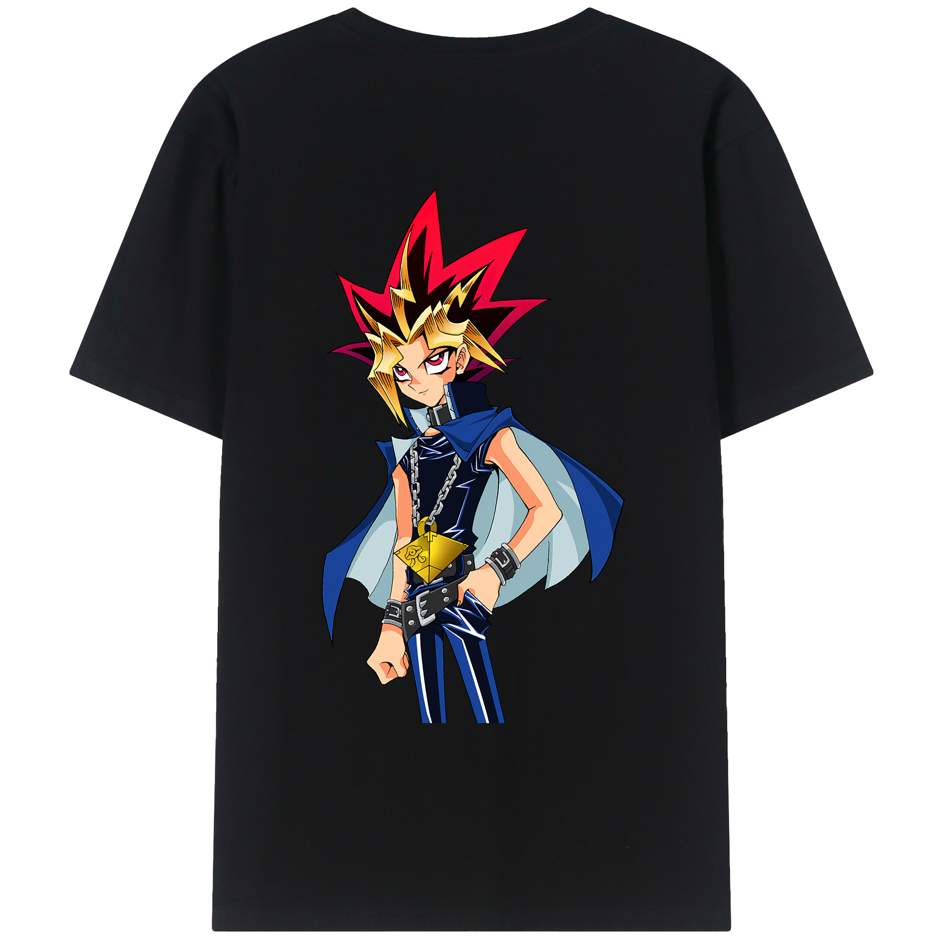 （画像用） 遊☆戯☆王 Yu-Gi-Oh! 綿100％ メンズ半袖Tシャツ（バックプリント） 通気性