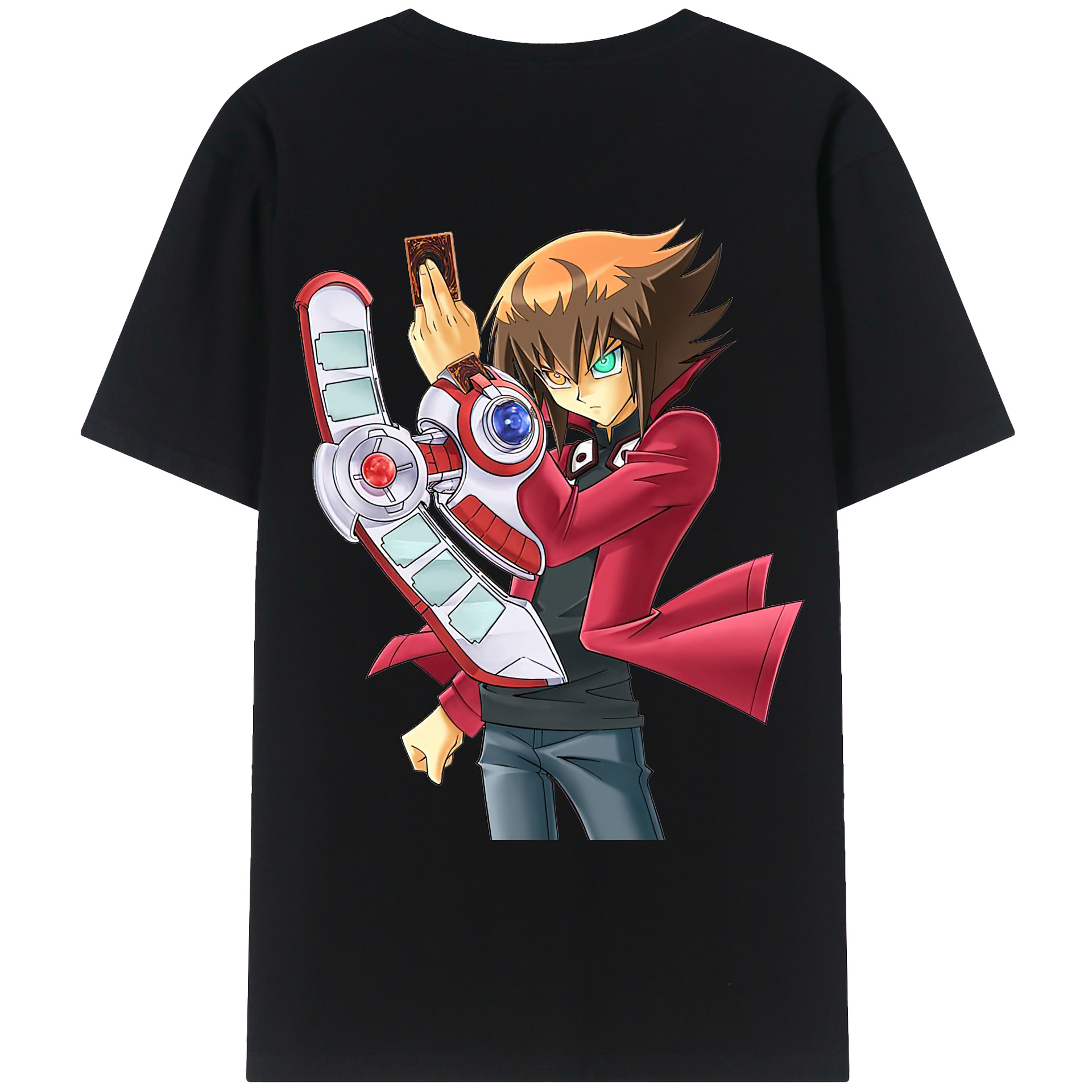 （画像用） 遊☆戯☆王 Yu-Gi-Oh! 綿100％ メンズ半袖Tシャツ（バックプリント） 通気性