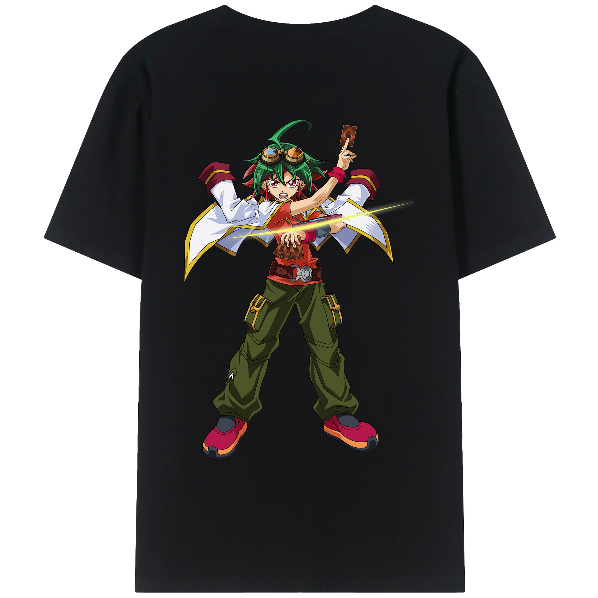 （画像用） 遊☆戯☆王 Yu-Gi-Oh! 綿100％ メンズ半袖Tシャツ（バックプリント） 通気性