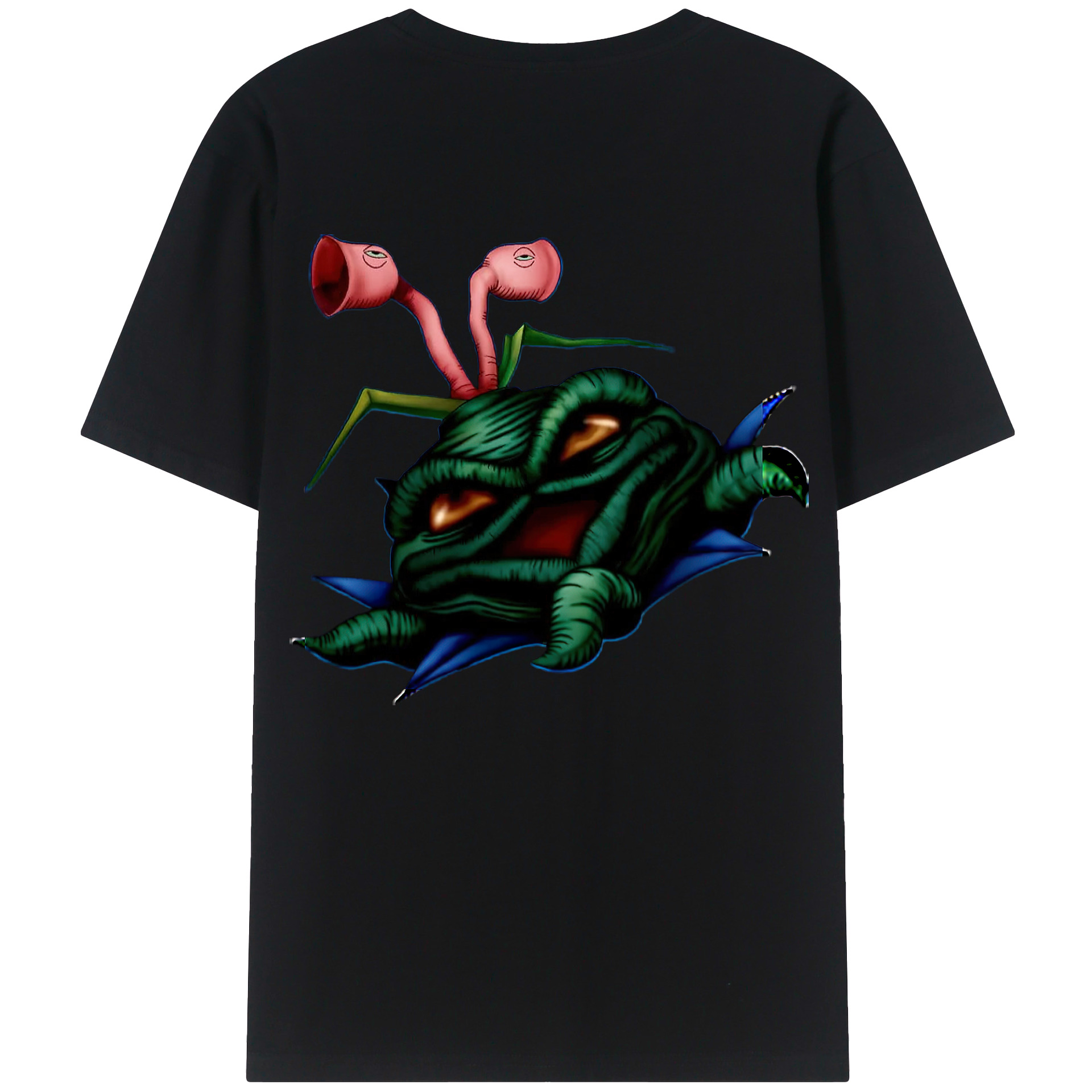 （画像用） 遊☆戯☆王 Yu-Gi-Oh! 綿100％ メンズ半袖Tシャツ（バックプリント） 通気性