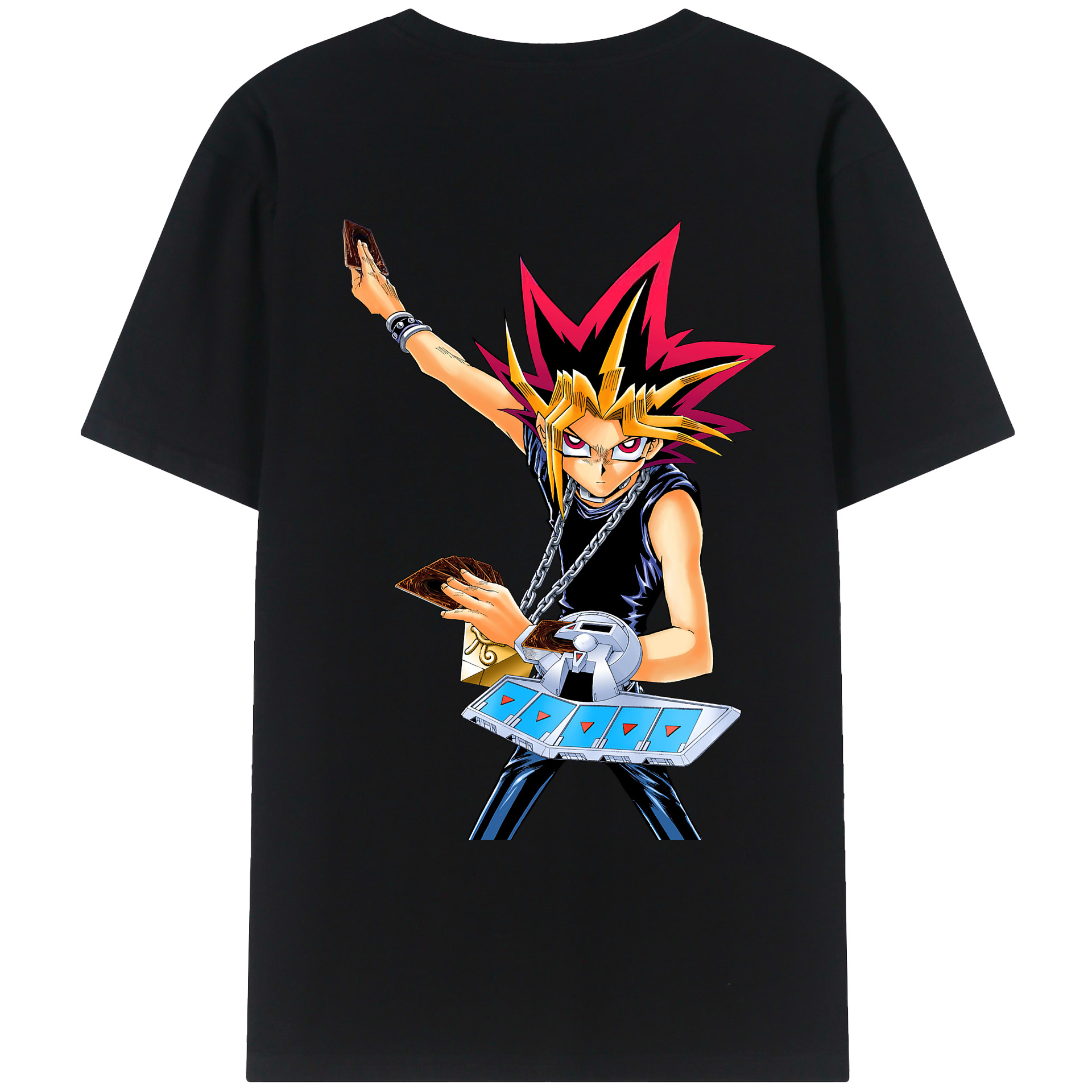 （画像用） 遊☆戯☆王 Yu-Gi-Oh! 綿100％ メンズ半袖Tシャツ（バックプリント） 通気性