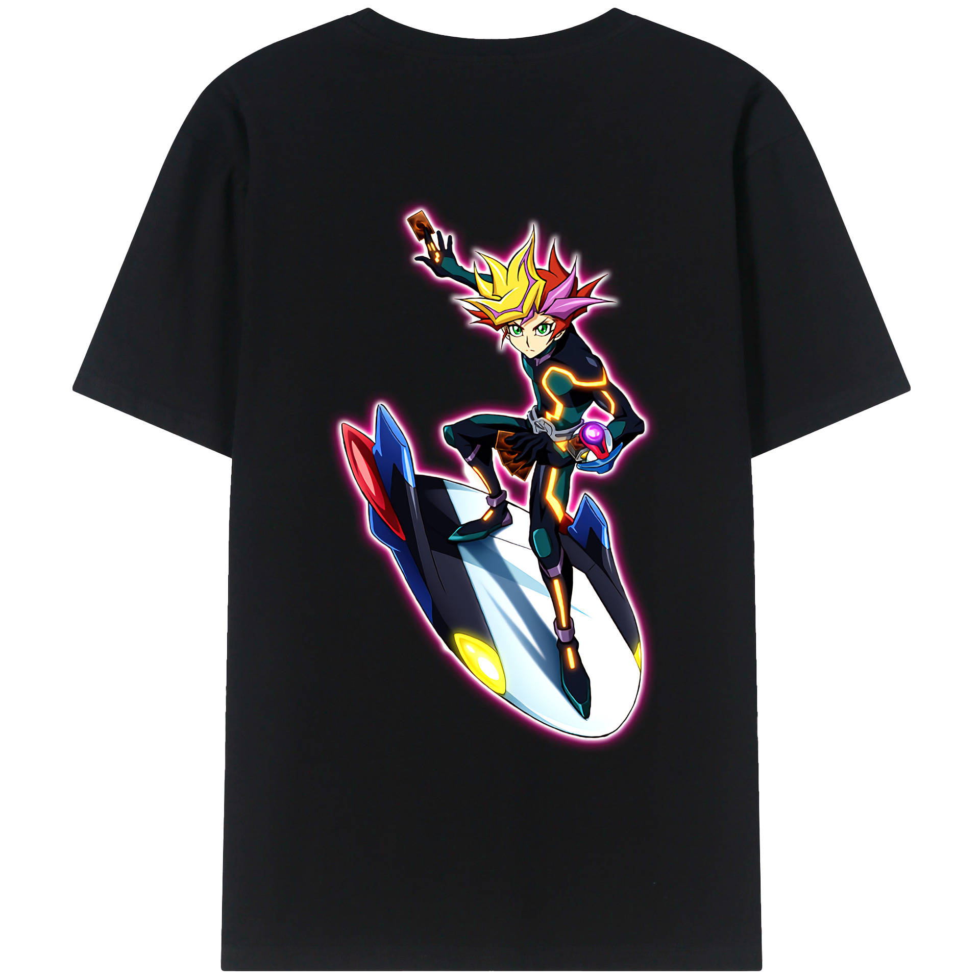 （画像用） 遊☆戯☆王 Yu-Gi-Oh! 綿100％ メンズ半袖Tシャツ（バックプリント） 通気性