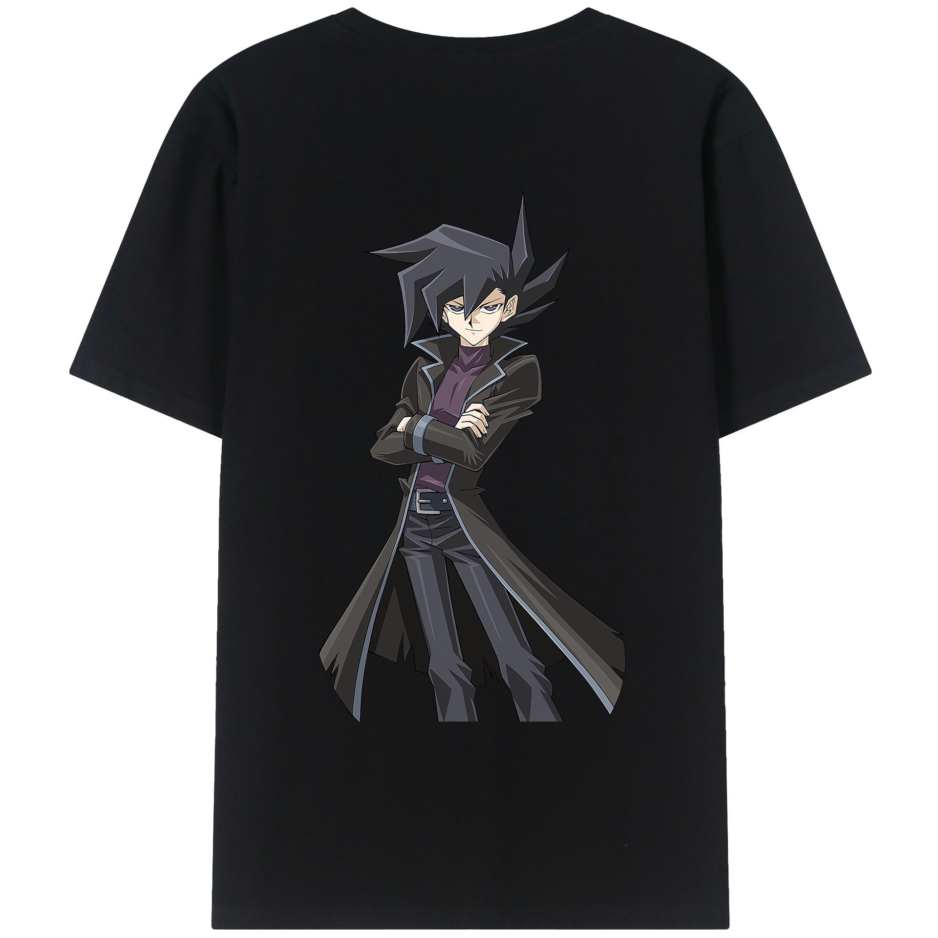 （画像用） 遊☆戯☆王 Yu-Gi-Oh! 綿100％ メンズ半袖Tシャツ（バックプリント） 通気性