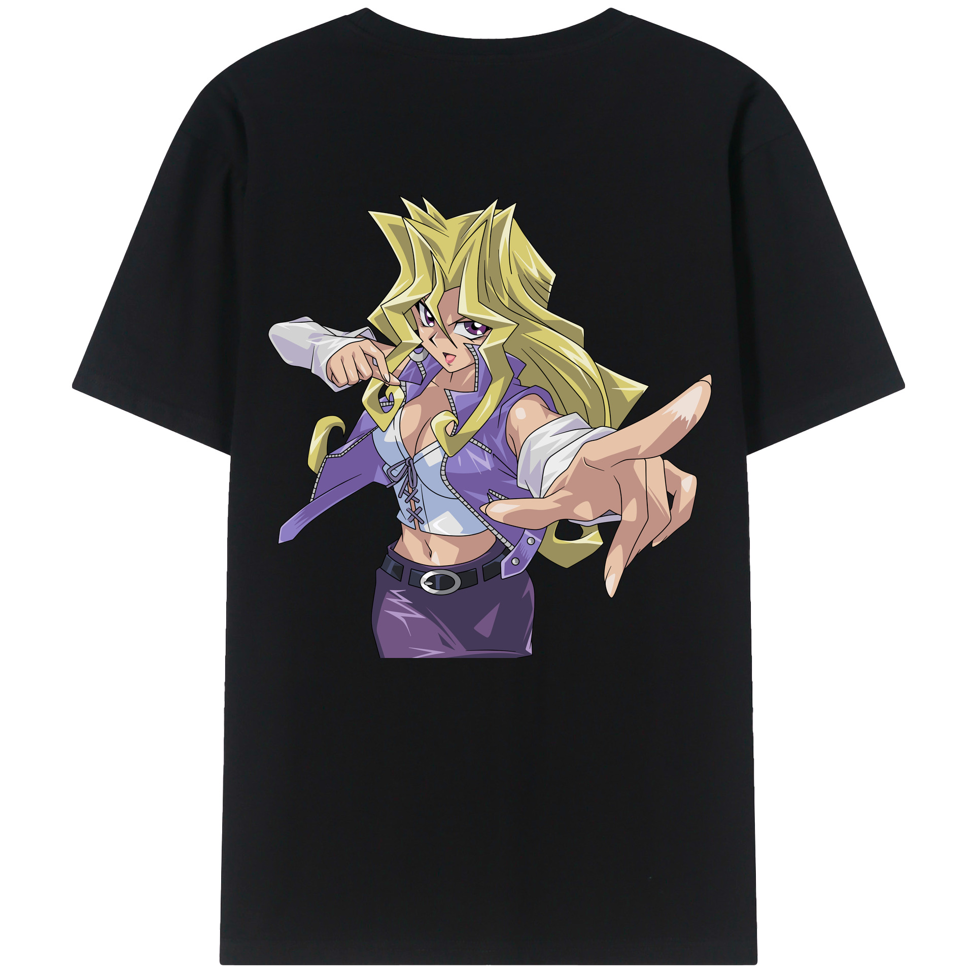 （画像用） 遊☆戯☆王 Yu-Gi-Oh! 綿100％ メンズ半袖Tシャツ（バックプリント） 通気性
