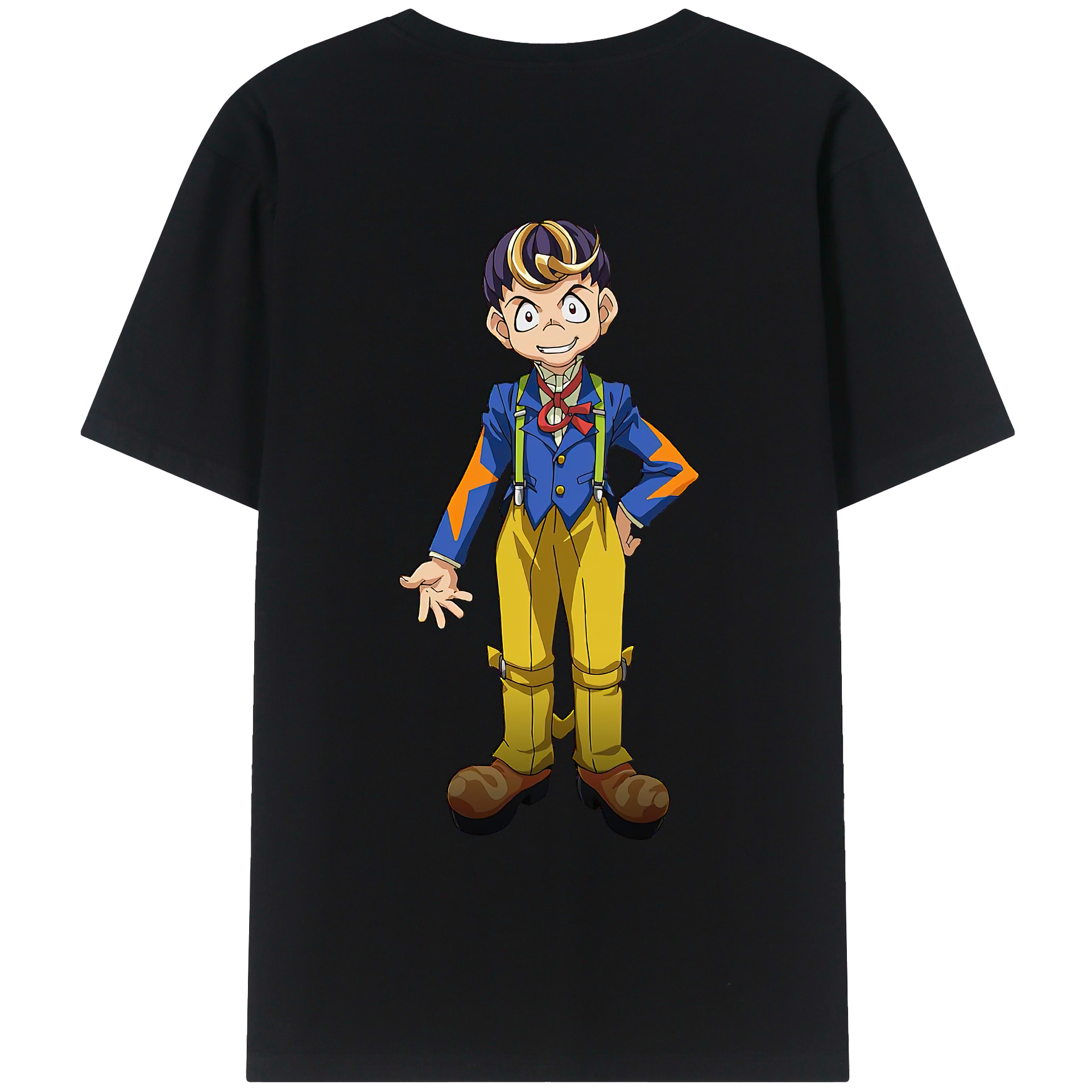 （画像用） 遊☆戯☆王 Yu-Gi-Oh! 綿100％ メンズ半袖Tシャツ（バックプリント） 通気性