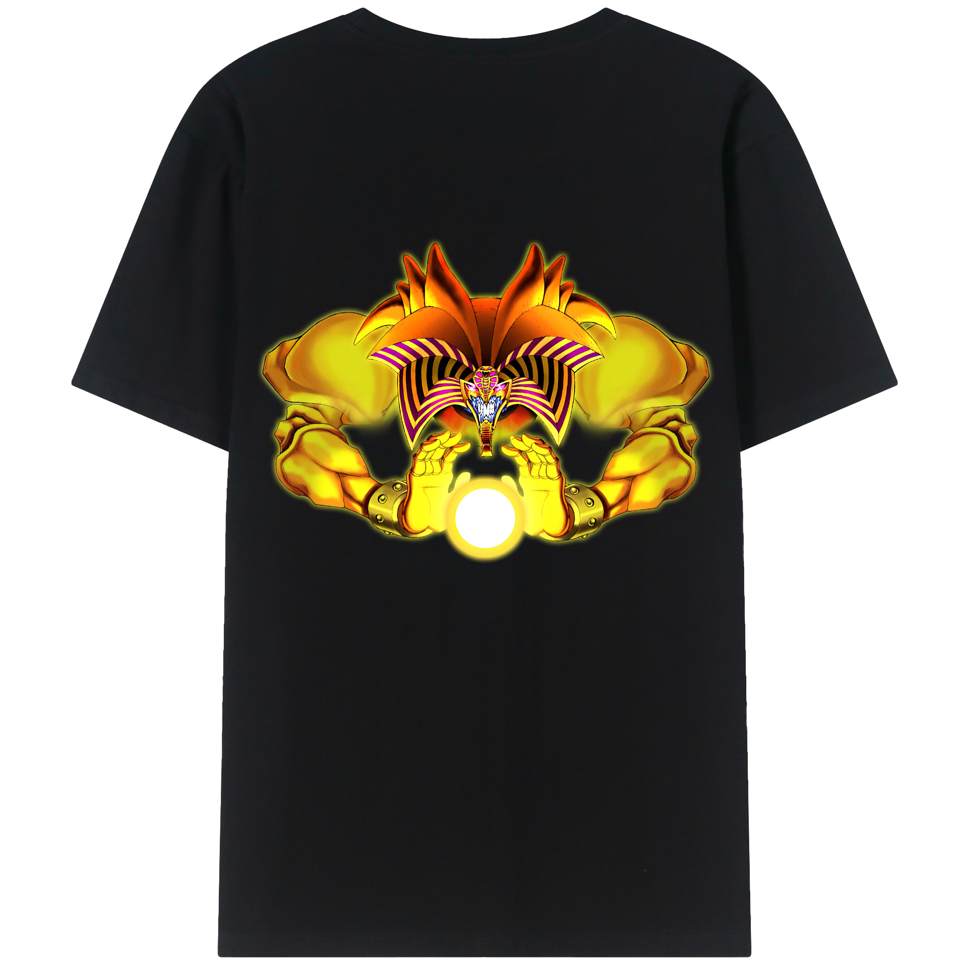（画像用） 遊☆戯☆王 Yu-Gi-Oh! 綿100％ メンズ半袖Tシャツ（バックプリント） 通気性