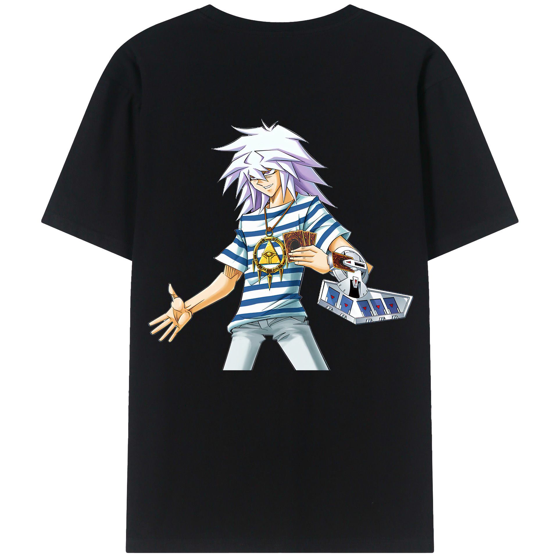（画像用） 遊☆戯☆王 Yu-Gi-Oh! 綿100％ メンズ半袖Tシャツ（バックプリント） 通気性