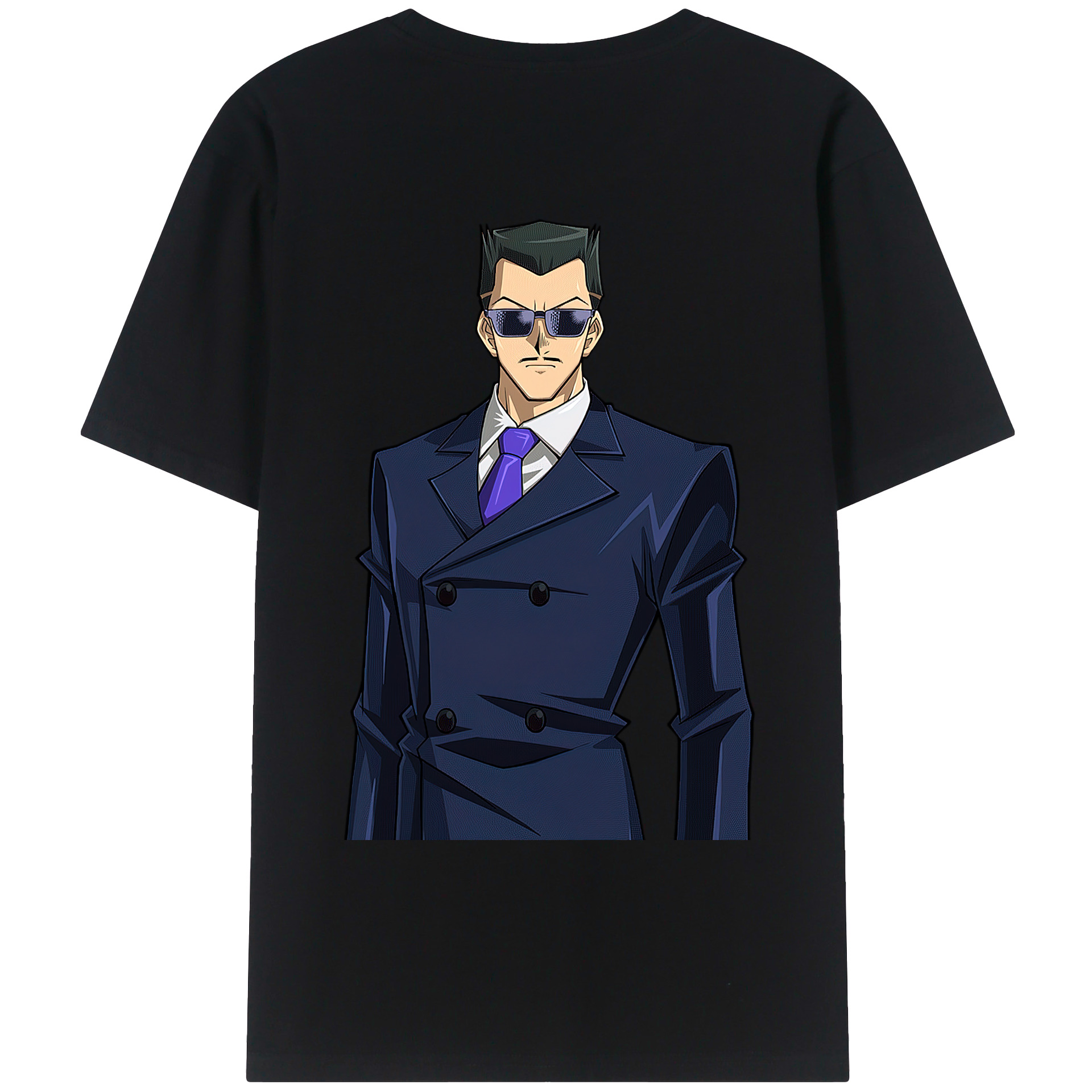 （画像用） 遊☆戯☆王 Yu-Gi-Oh! 綿100％ メンズ半袖Tシャツ（バックプリント） 通気性