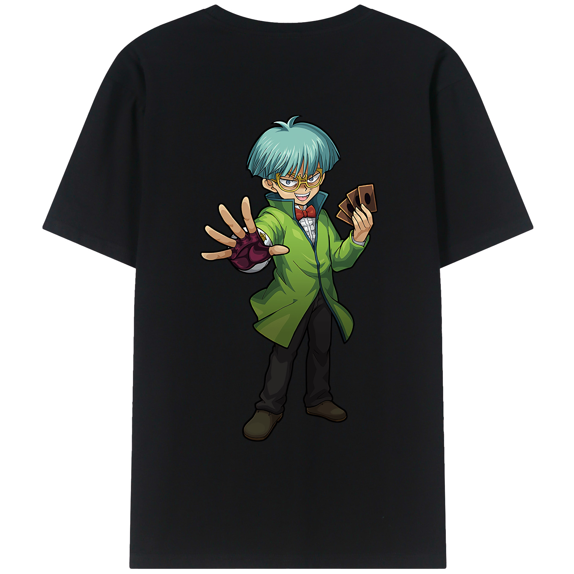 （画像用） 遊☆戯☆王 Yu-Gi-Oh! 綿100％ メンズ半袖Tシャツ（バックプリント） 通気性